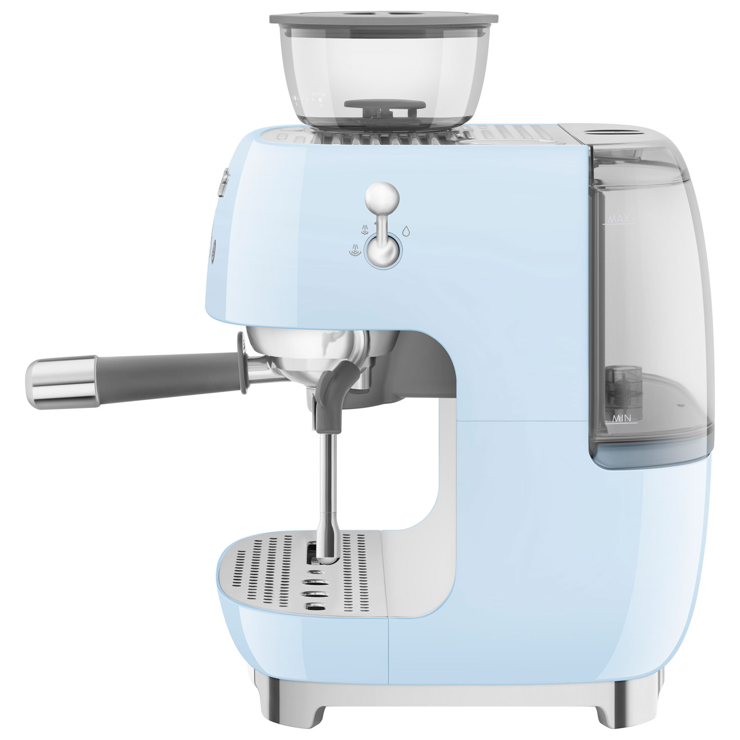 Machine à espresso manuelle de Smeg avec mousseur et moulin à café - Bleu pastel