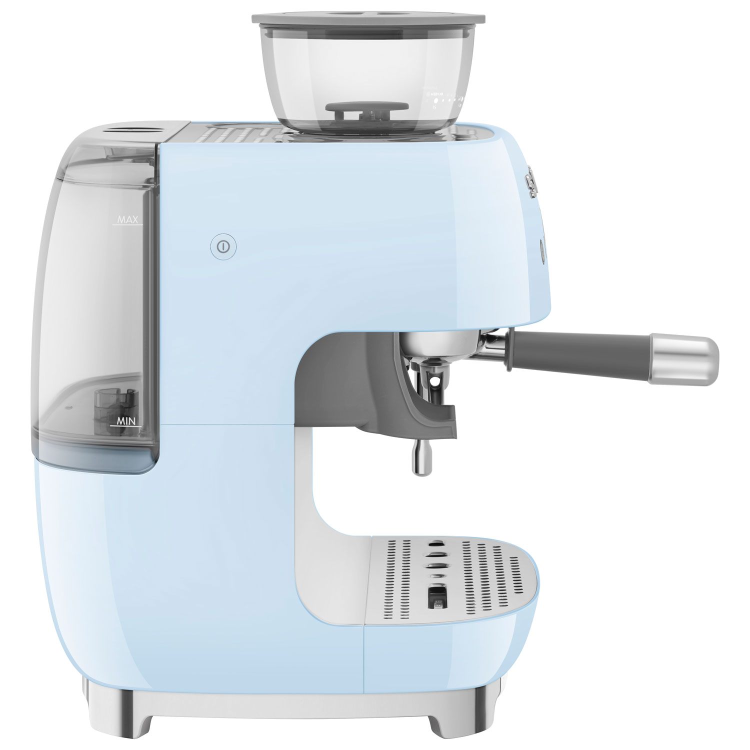 Machine à espresso manuelle de Smeg avec mousseur et moulin à café - Bleu pastel
