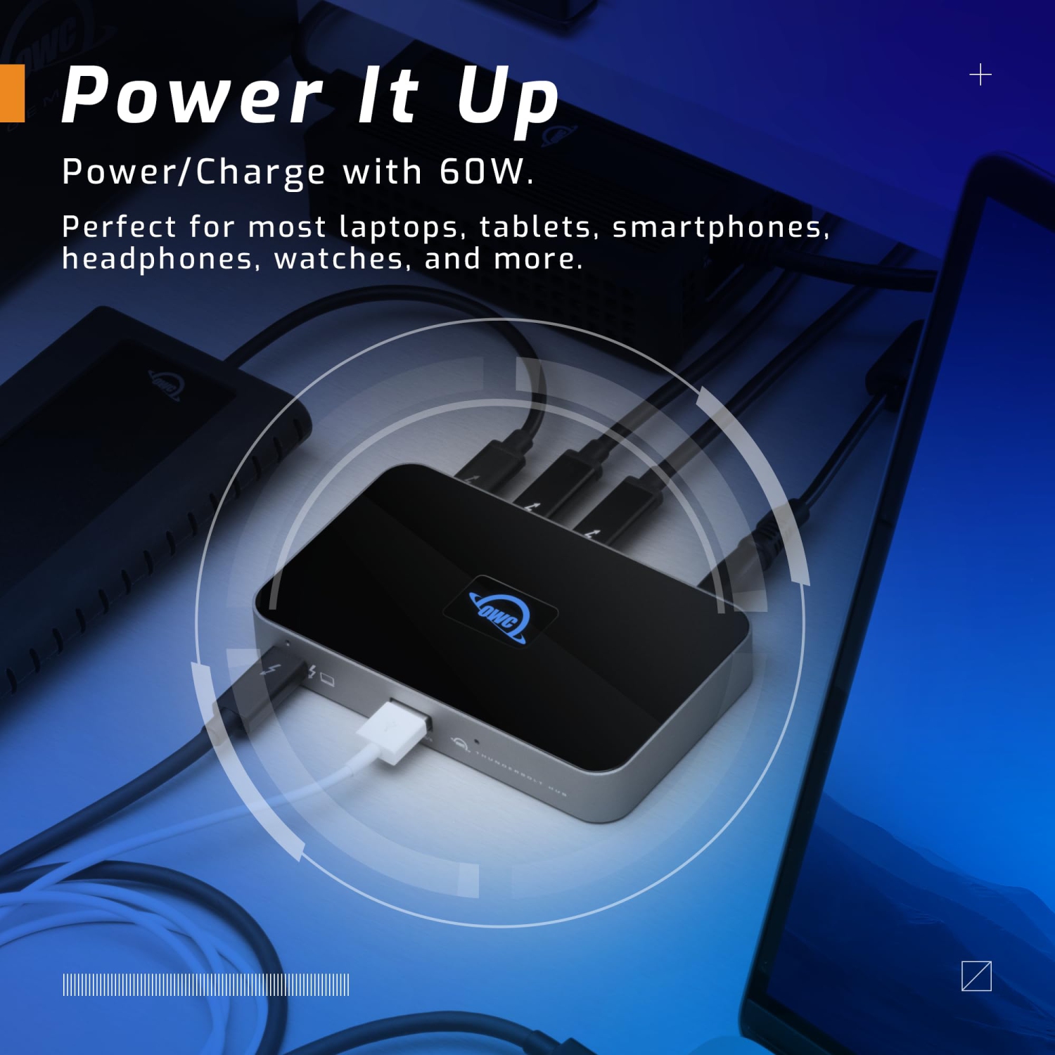 OWC Thunderbolt Hub Docking Station, Grey/Black, Thunderbolt 4, USB-A