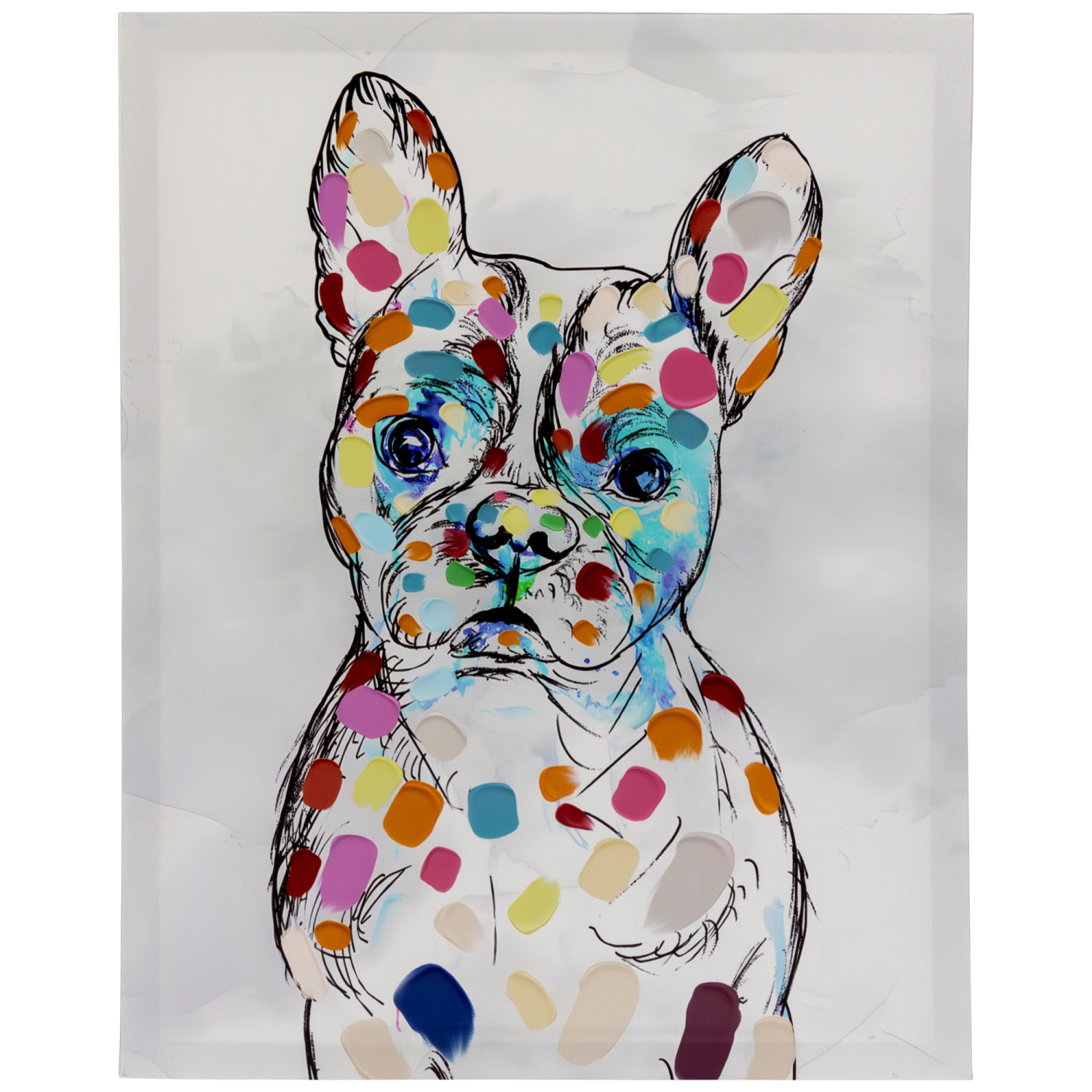 French Bulldog Watercolor Canvas Wall Art - 19.5" x 15.75"