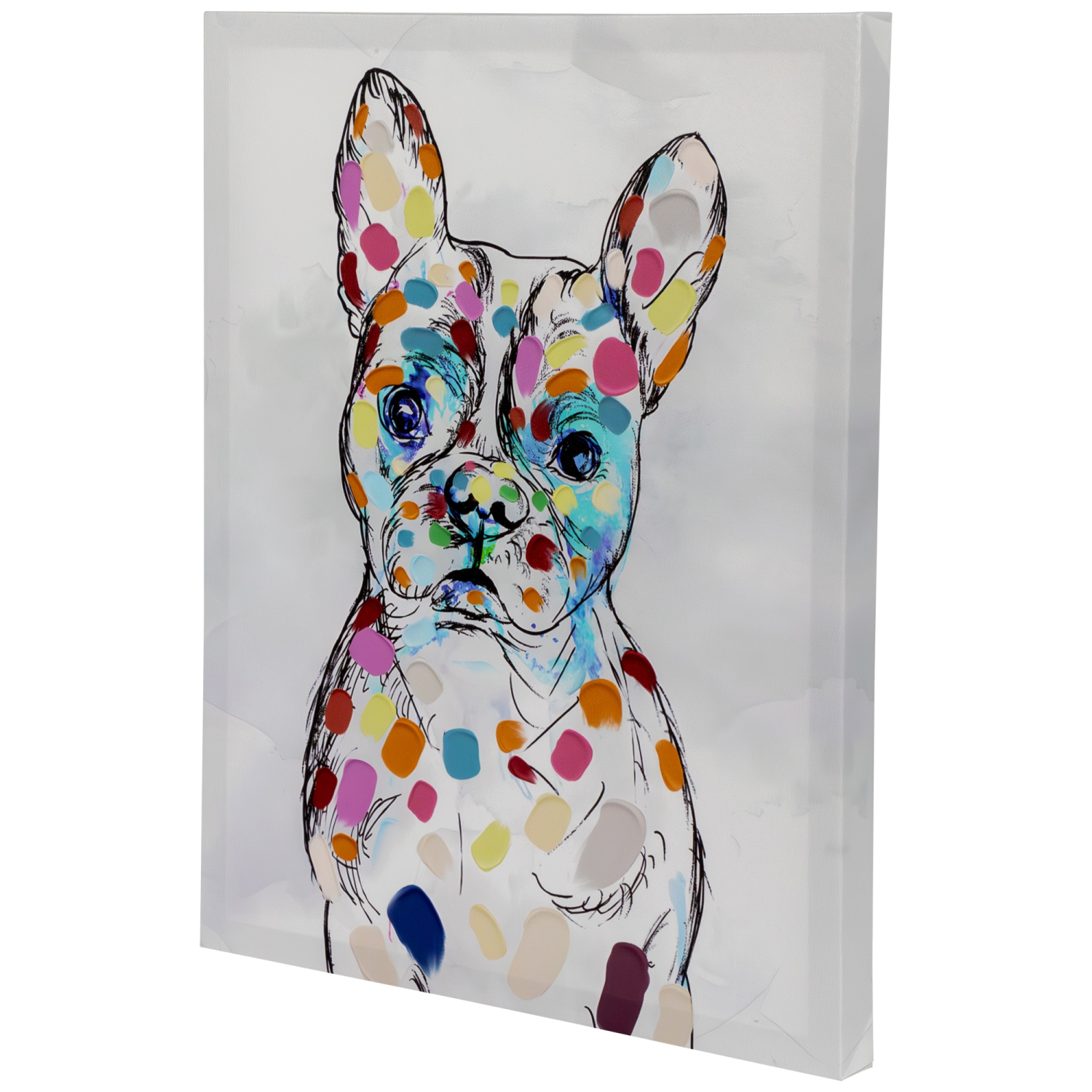 French Bulldog Watercolor Canvas Wall Art - 19.5" x 15.75"