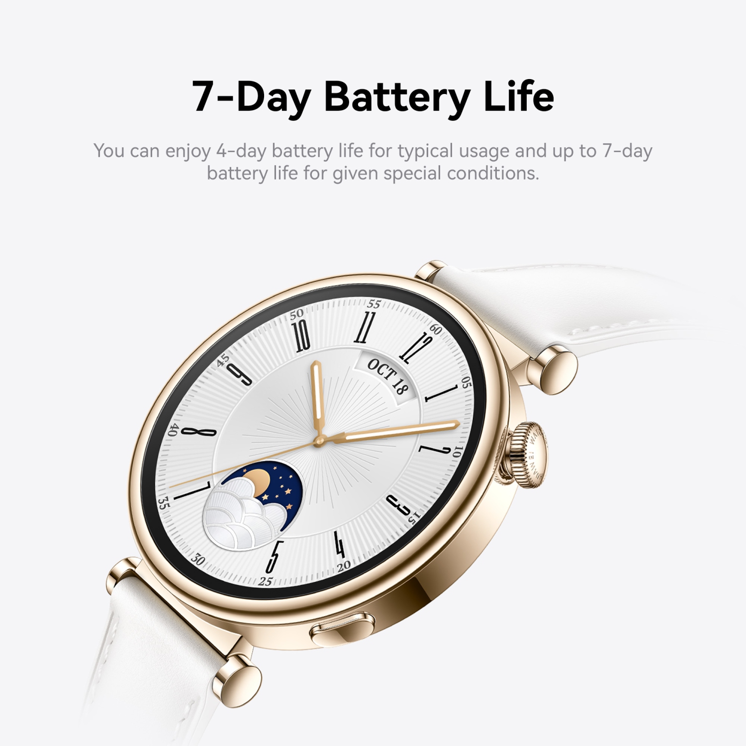 HUAWEI Watch GT 4 41mm Smartwatch, 7-Day Battery Life, Female Health Management, 24/7 Health Monitoring, Compatible with Andriod & iOS, Black