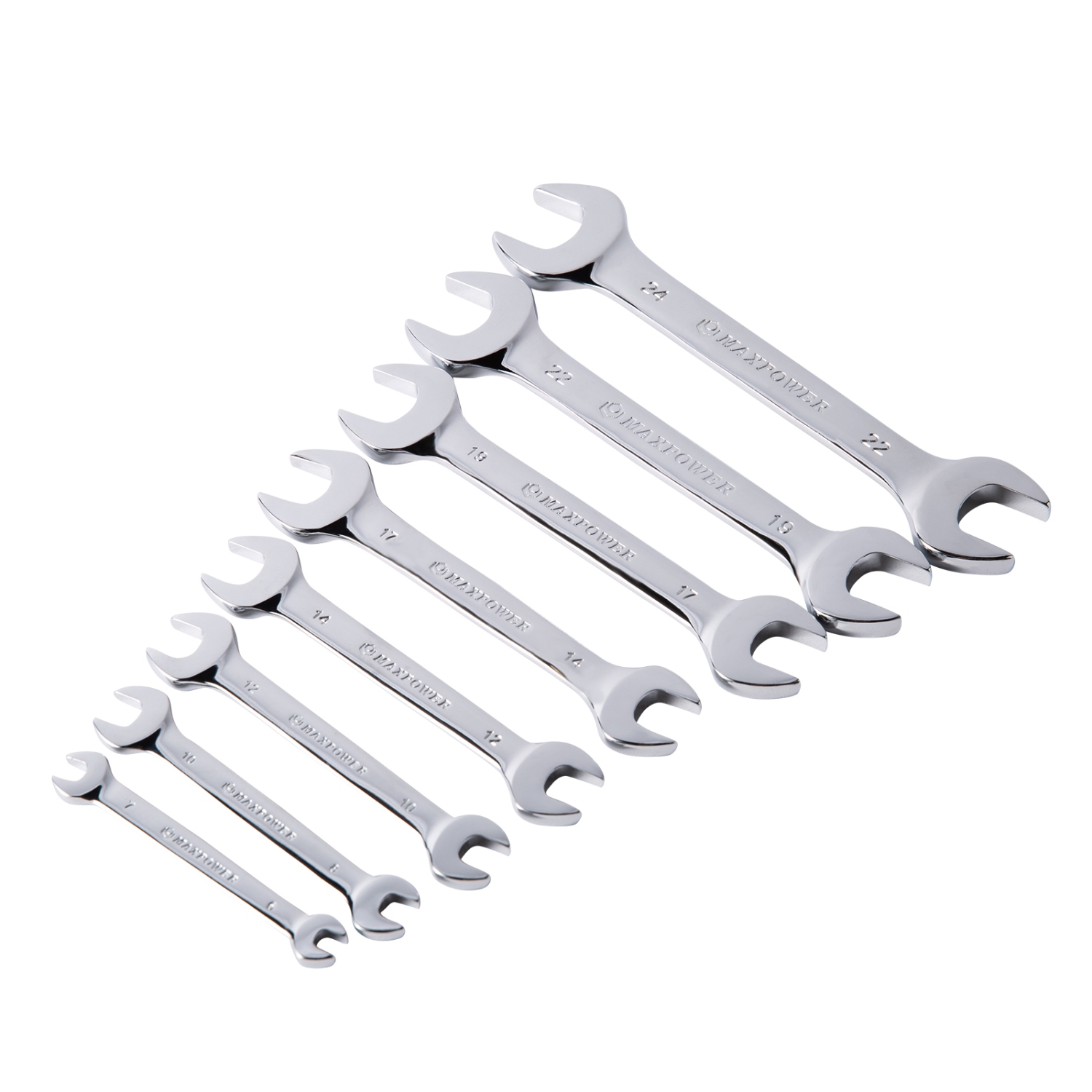 MAXPOWER 8pcs Double Open-end Wrench Set