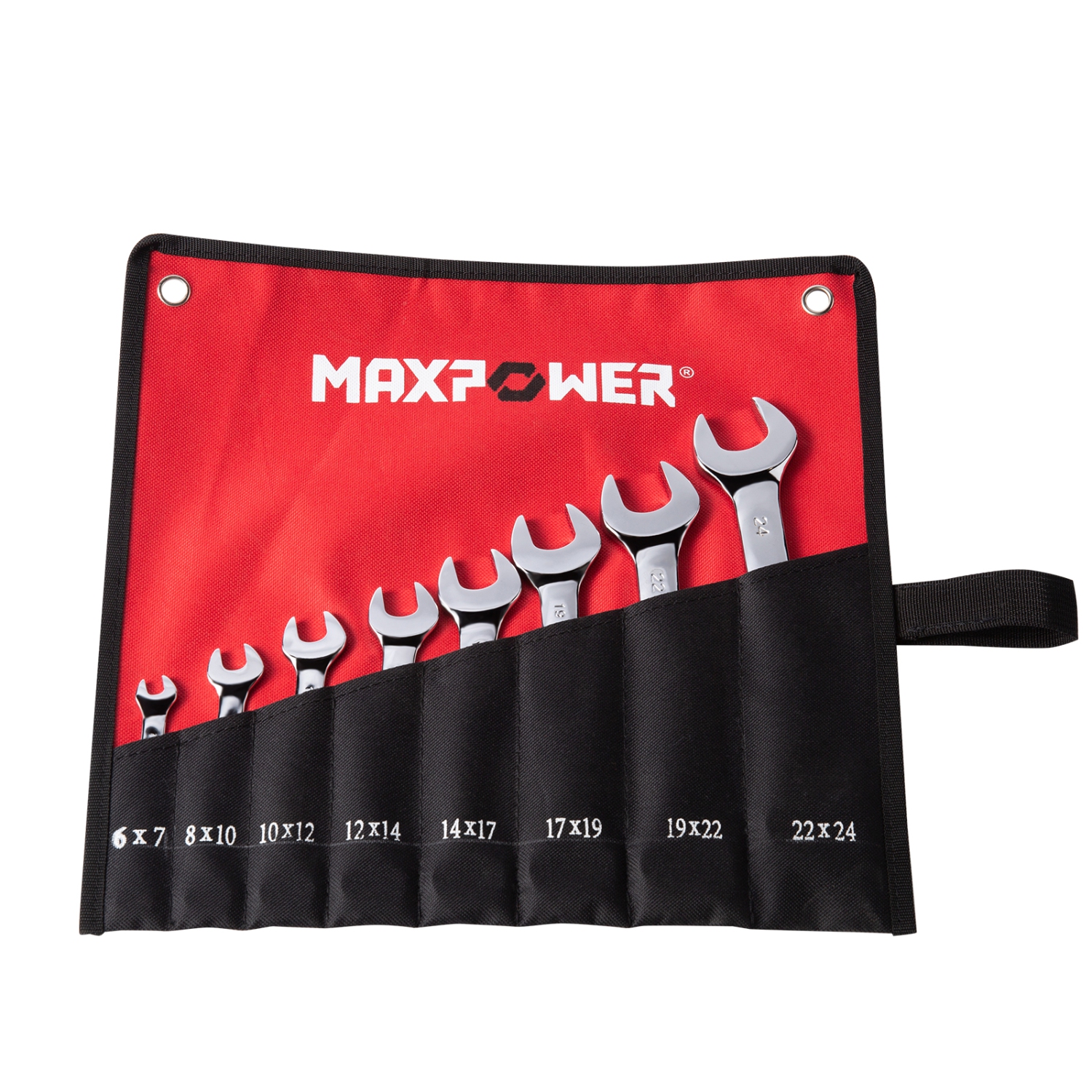 MAXPOWER 8pcs Double Open-end Wrench Set