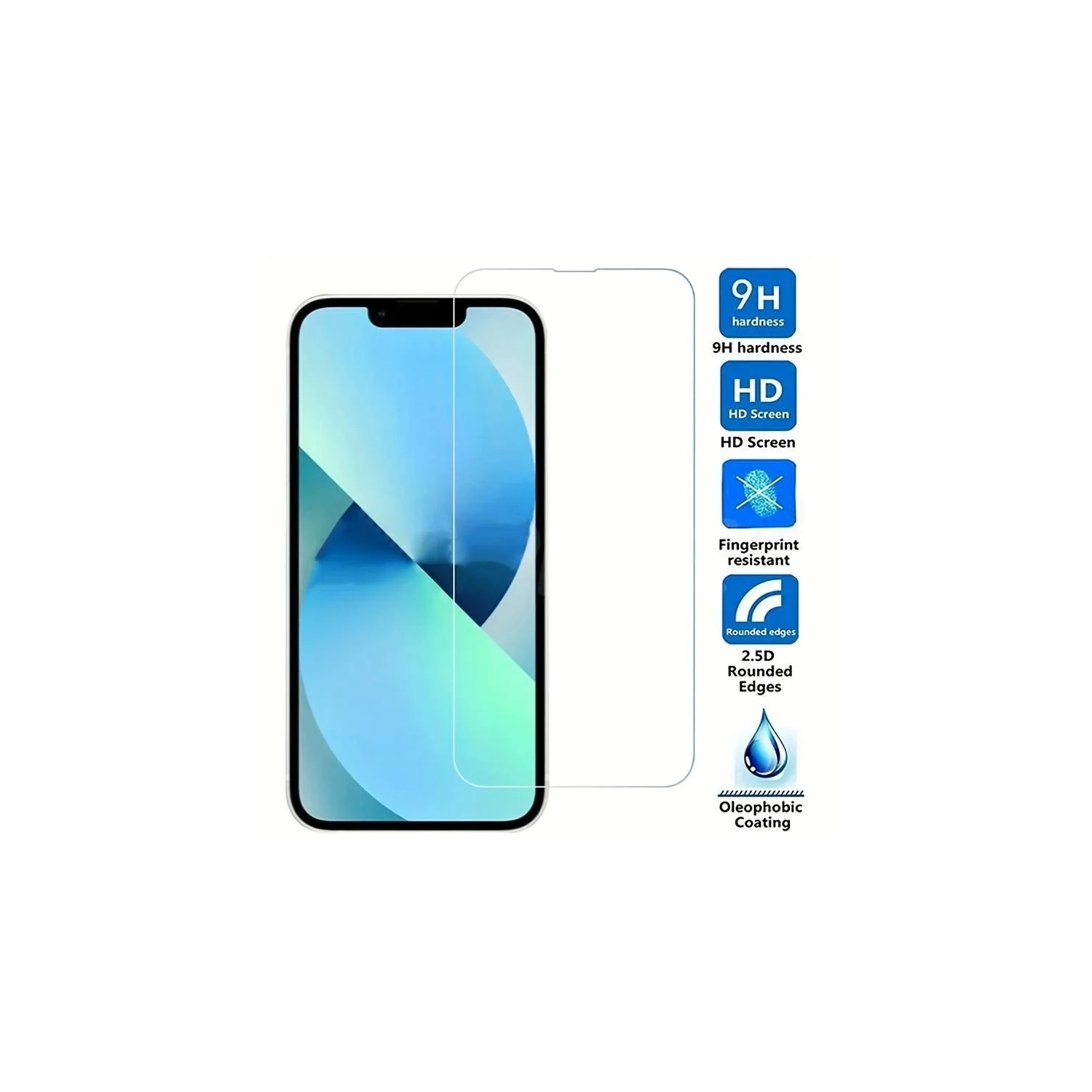 iPhone 15 Plus 6.7 Tempered Glass Screen Protector with Camera Lens Protector, Anti-Scratch, Case Friendly, Transparent HD Clear Film