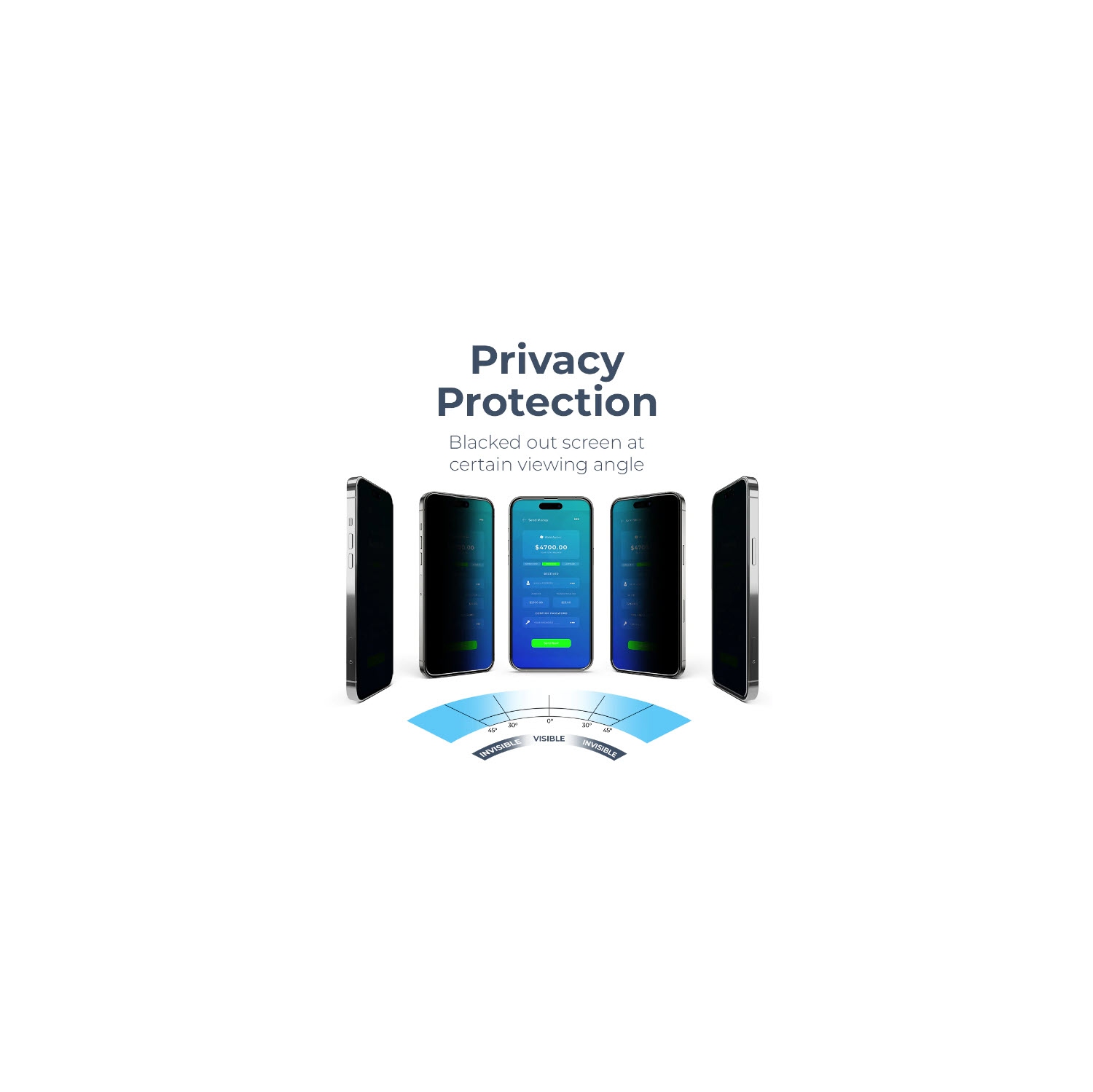 Protecteur d'écran Ultra Privacy pour iPhone 15 PRO, film de verre trempé