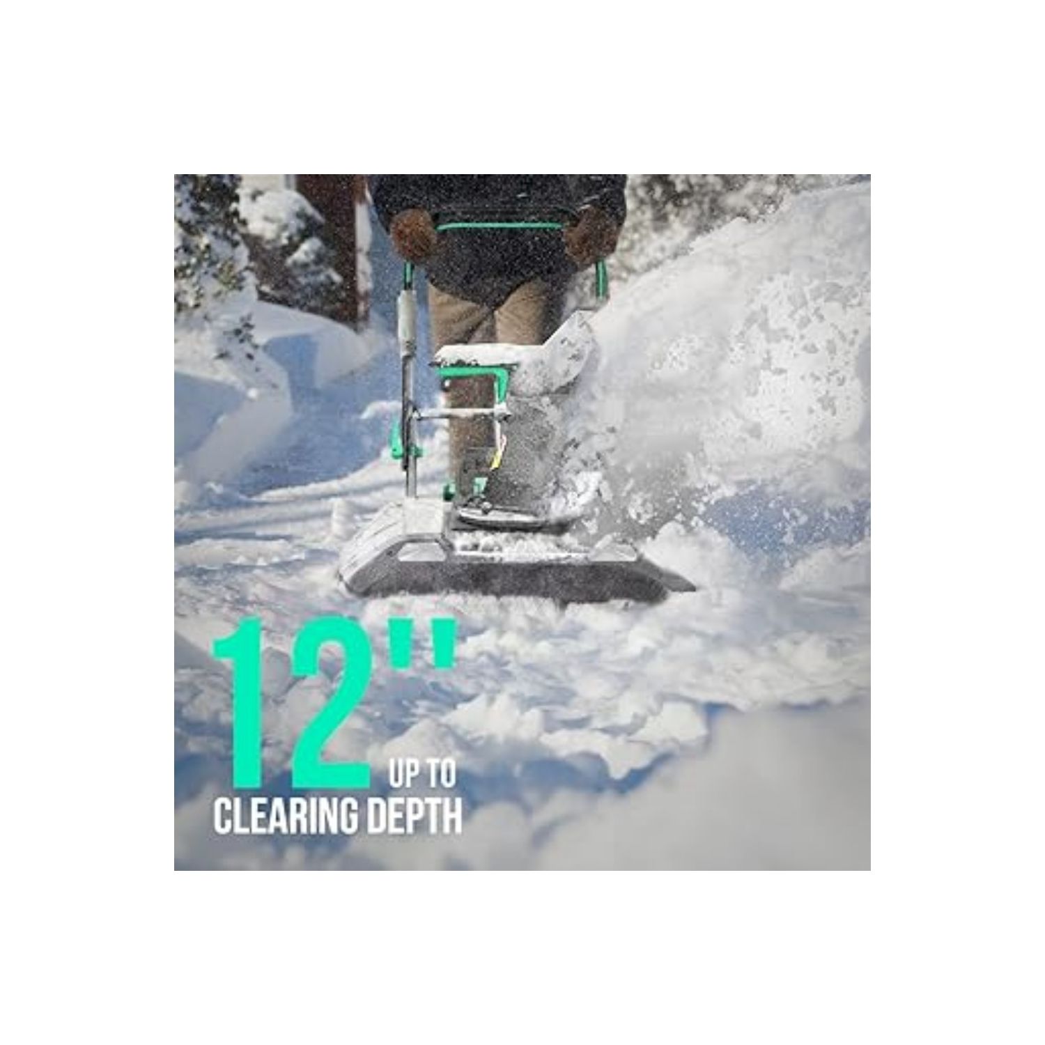 Souffleuse à neige sans fil Litheli 2 x 20&nbsp;V avec moteur sans balais, 2 piles 4,0&nbsp;Ah et chargeur