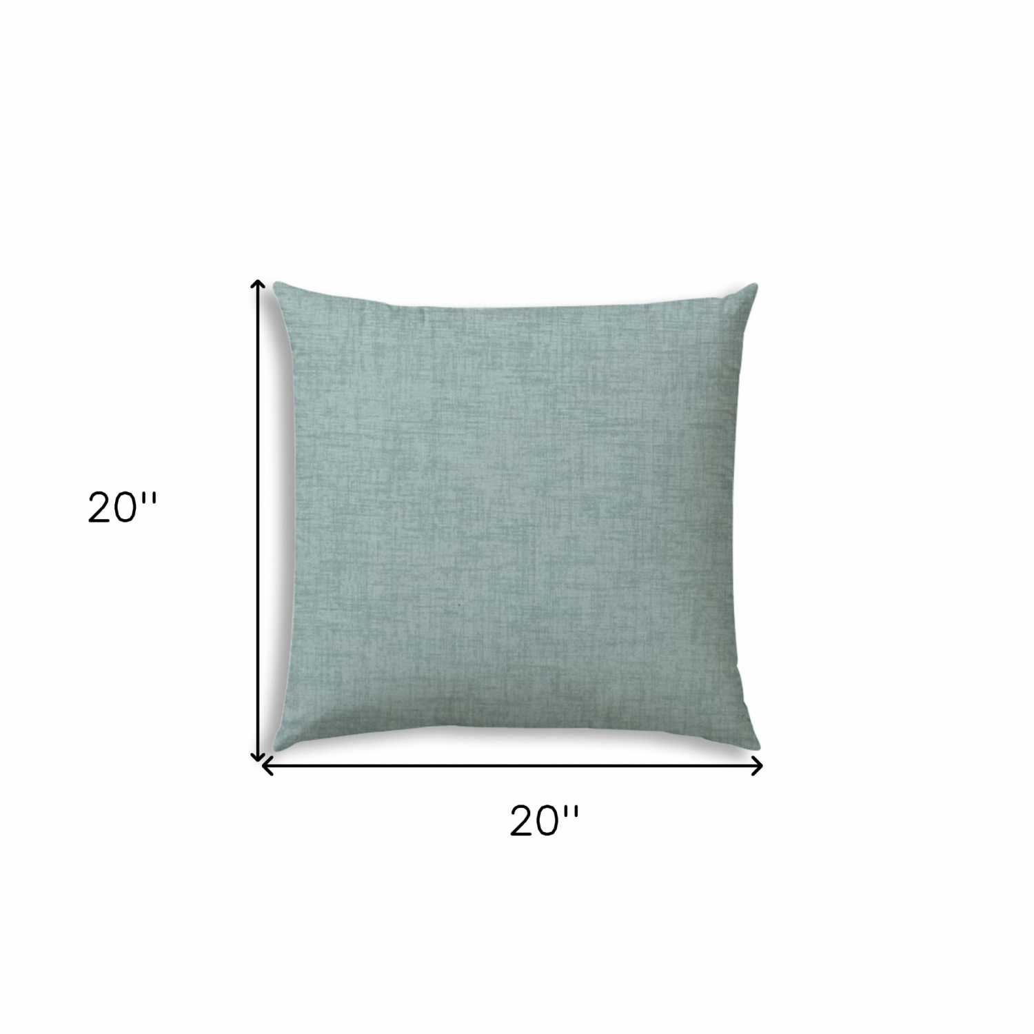 Coussin décoratif d'extérieur couleur unie de 20 x 20 po couleur écume de mer soufflée
