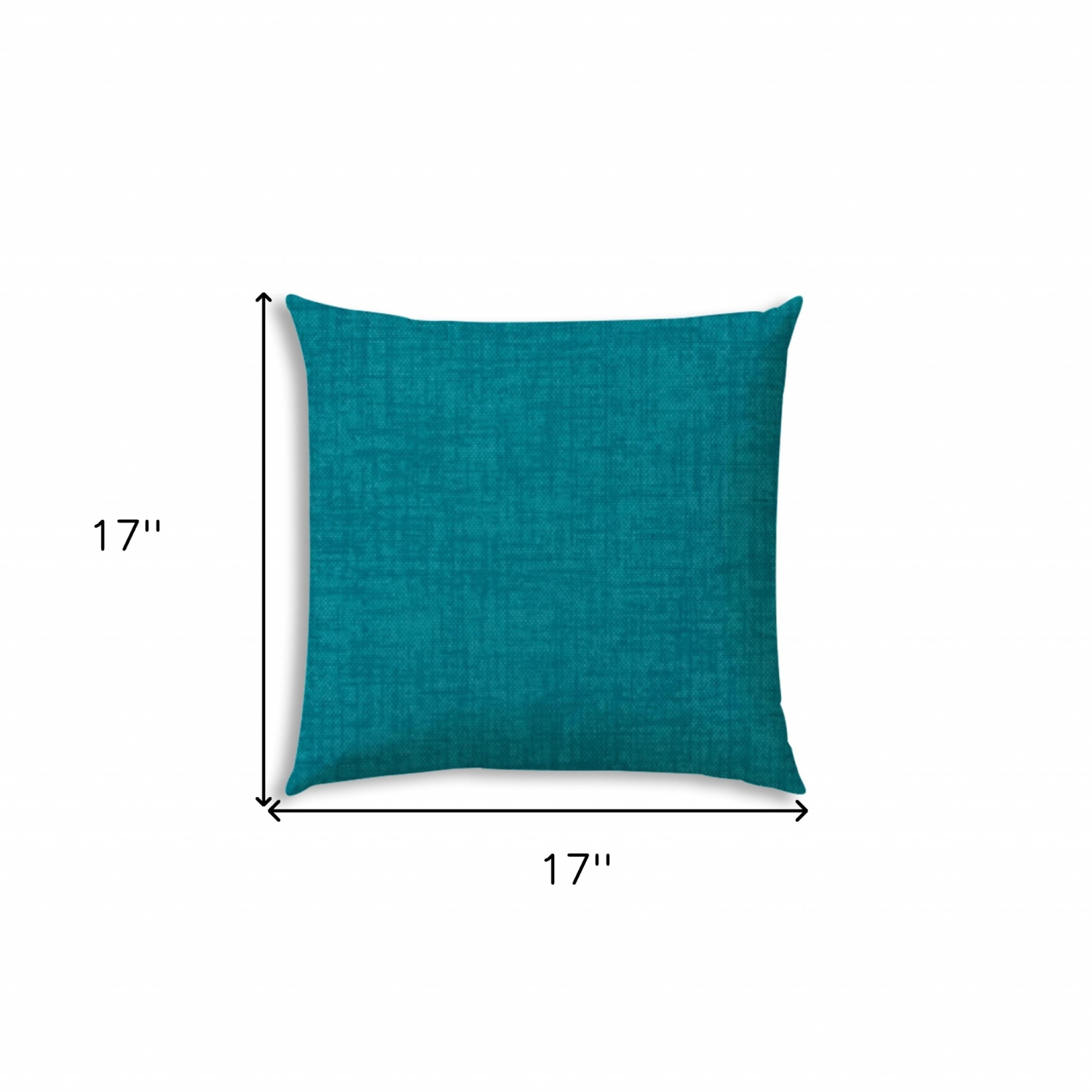 Coussin lombaire couleur unie pour l'intérieur, intérieur, 17 x 17 po, bleu turquoise soufflé