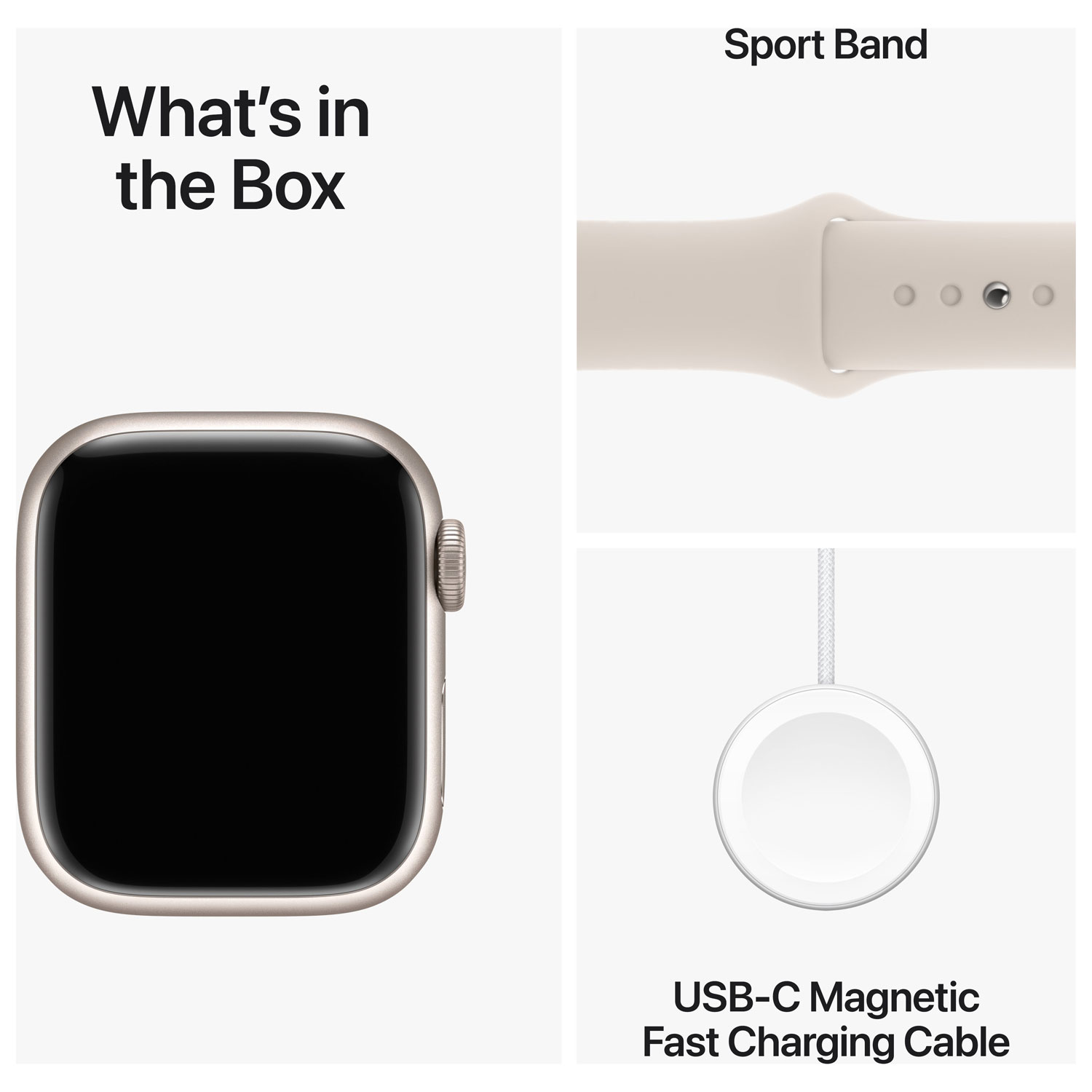 Virgin Plus Apple Watch Series 9 41mm Starlight Aluminium Case w/Starlight Sport Band - S/ M - Monthly Financing