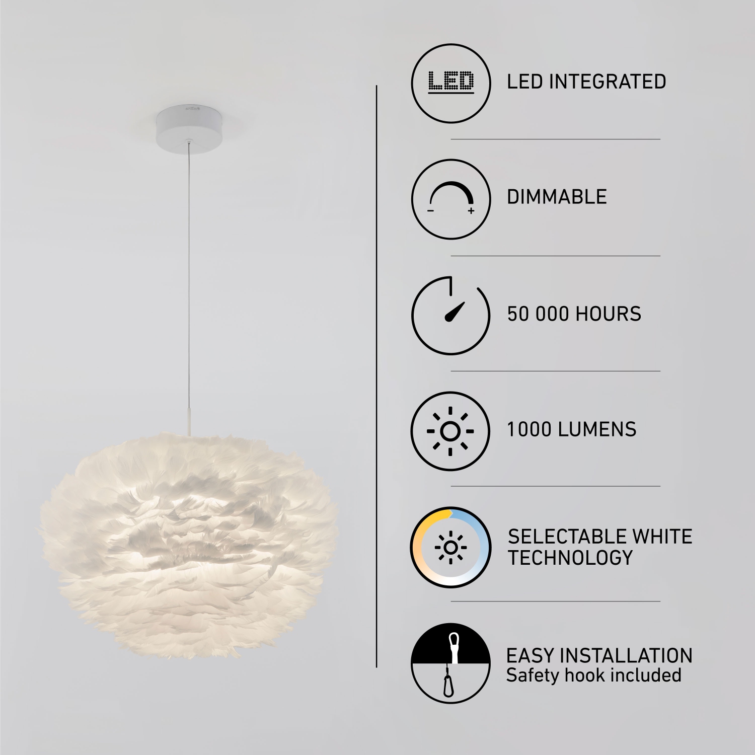 Lampe suspendue moderne Artika Plume