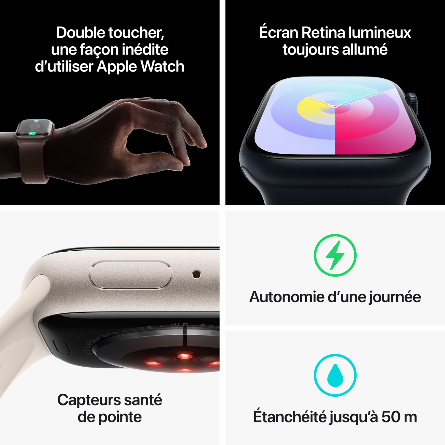 TELUS Apple Watch Series 9 41mm Pink Aluminum Case w/Light Pink Sport Band - M/L - Monthly Financing