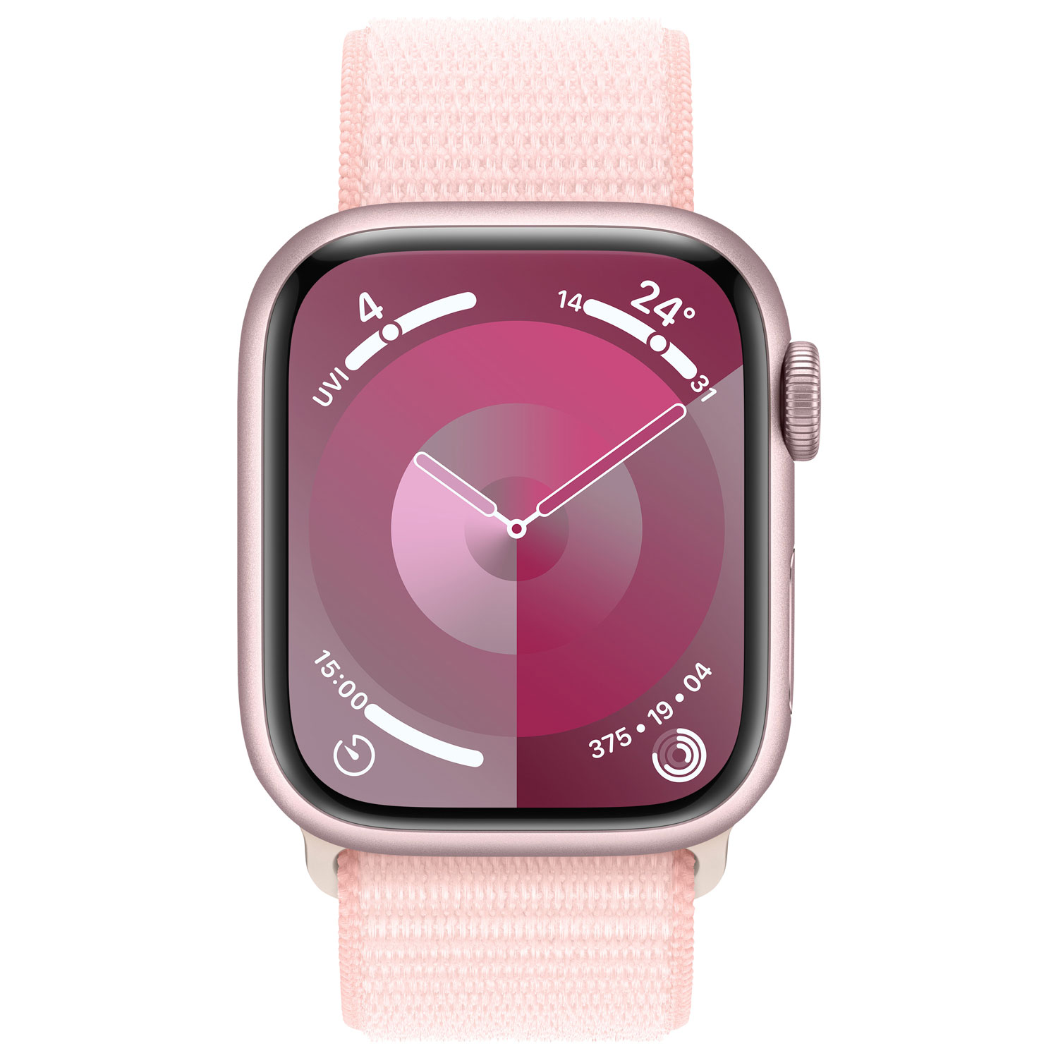 Rogers Apple Watch Series 9 41mm Pink Aluminum Case w/Light Pink Sport Loop - S - Monthly Financing