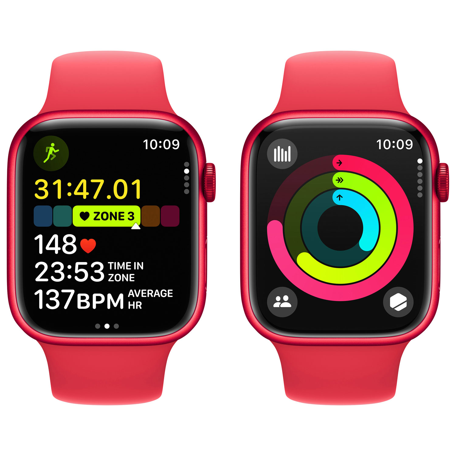 TELUS Apple Watch Series 9 45mm (PRODUCT)RED Aluminum Case w/ (PRODUCT)RED Sport Band - M/L - Monthly Financing