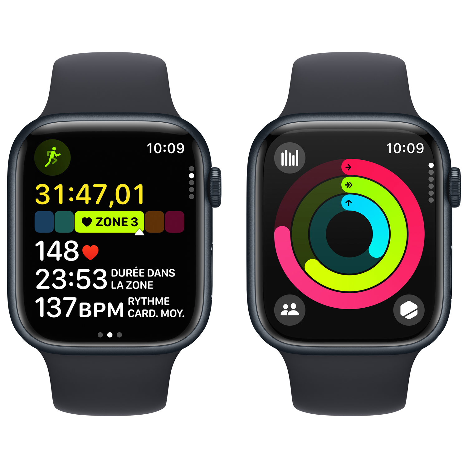 Bell Apple Watch Series 9 (GPS + Cellular) 45mm Midnight Aluminium