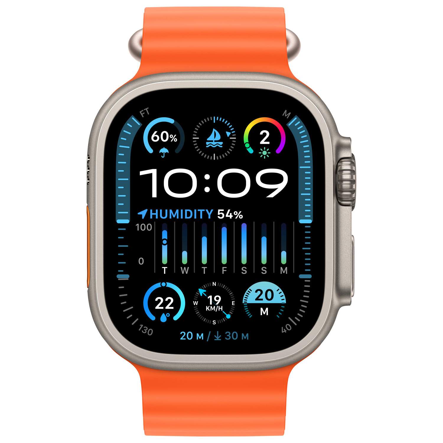 Apple Watch Ultra 2 avec boîtier de 49 mm en titane et bracelet Océan orange par Rogers - Financement mensuel