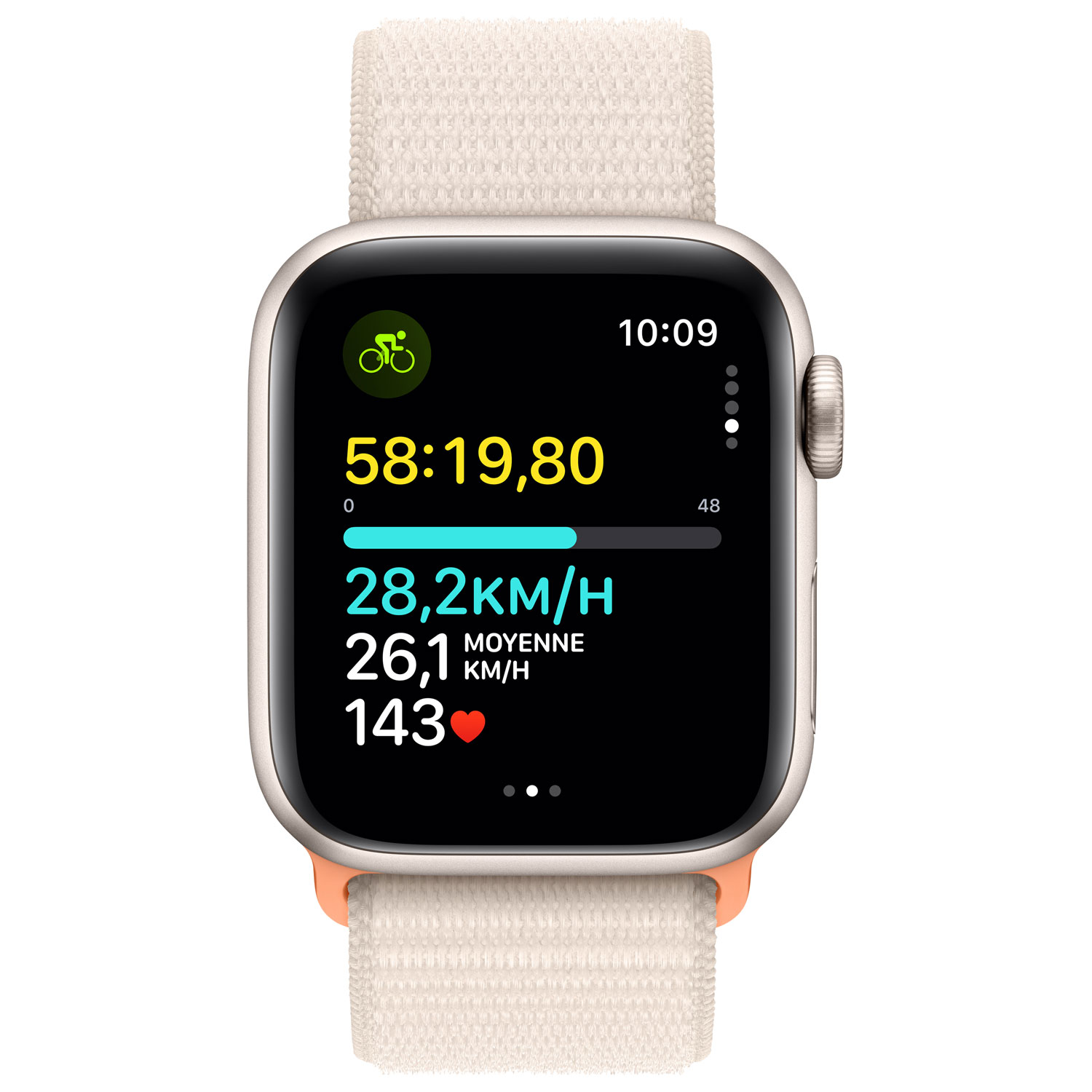 TELUS Apple Watch SE 40mm Starlight Aluminum Case w/Starlight Sport Band - Monthly Financing
