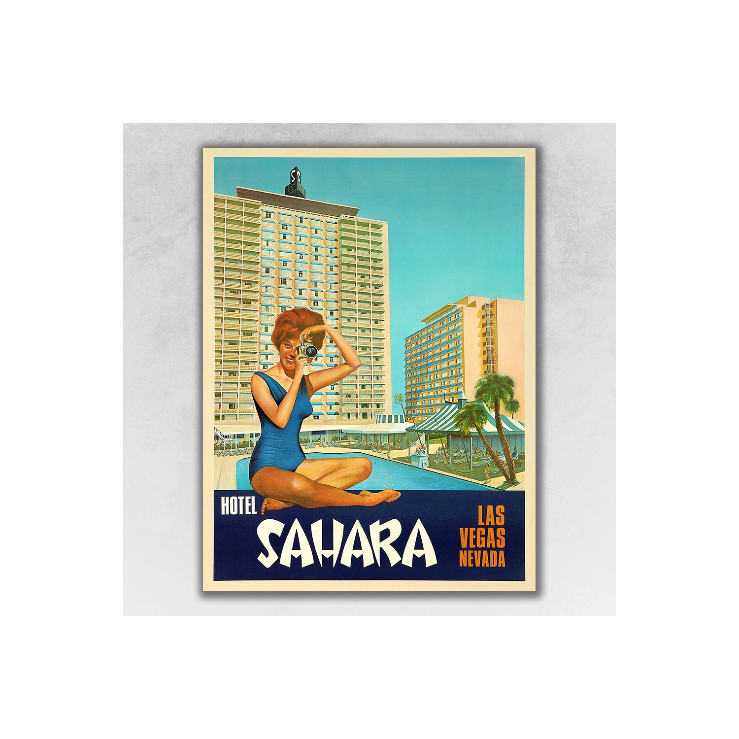 11" X 14" Hotel Sahara C1960S Las Vegas Vintage Travel Poster Wall Art