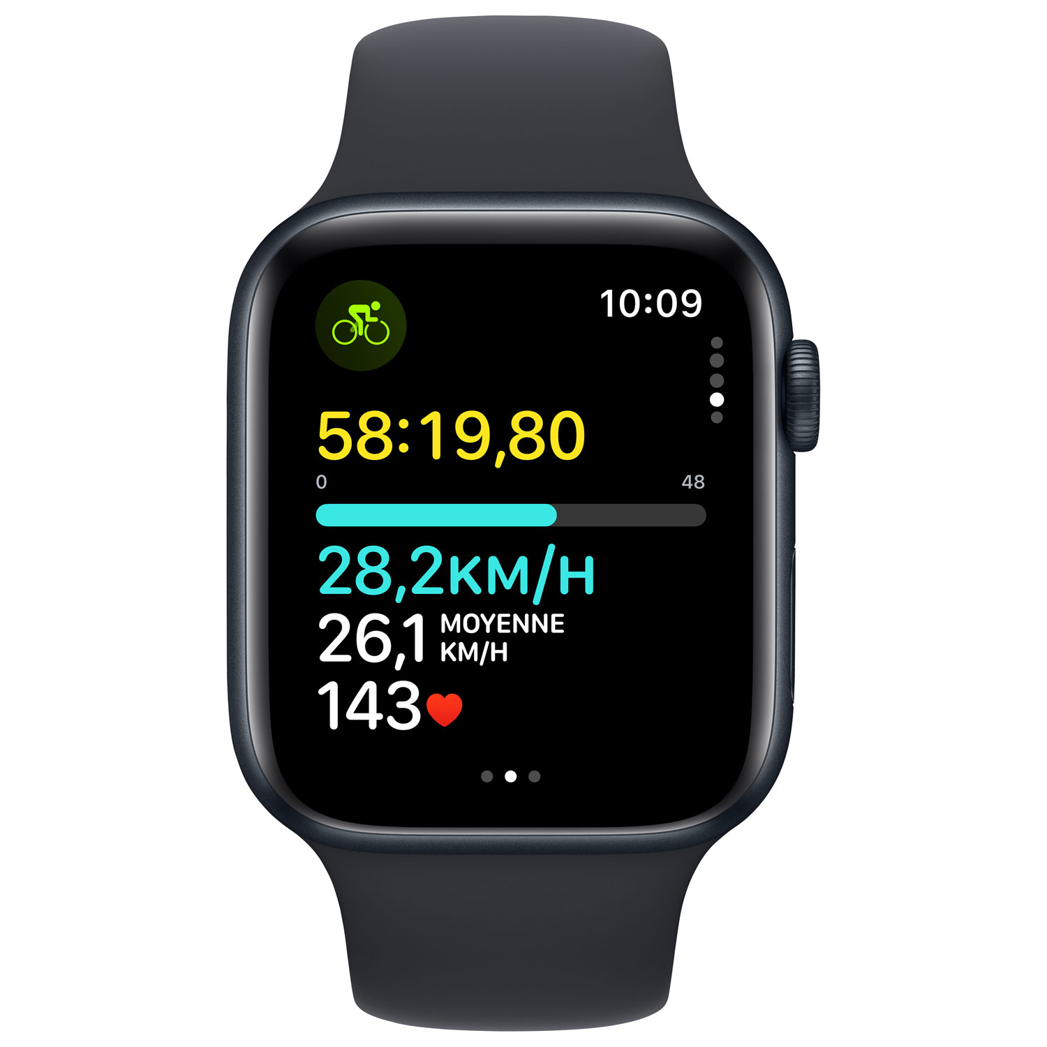 TELUS Apple Watch SE 44mm Midnight Aluminum Case w/Midnight Sport Band - M/L - Monthly Financing