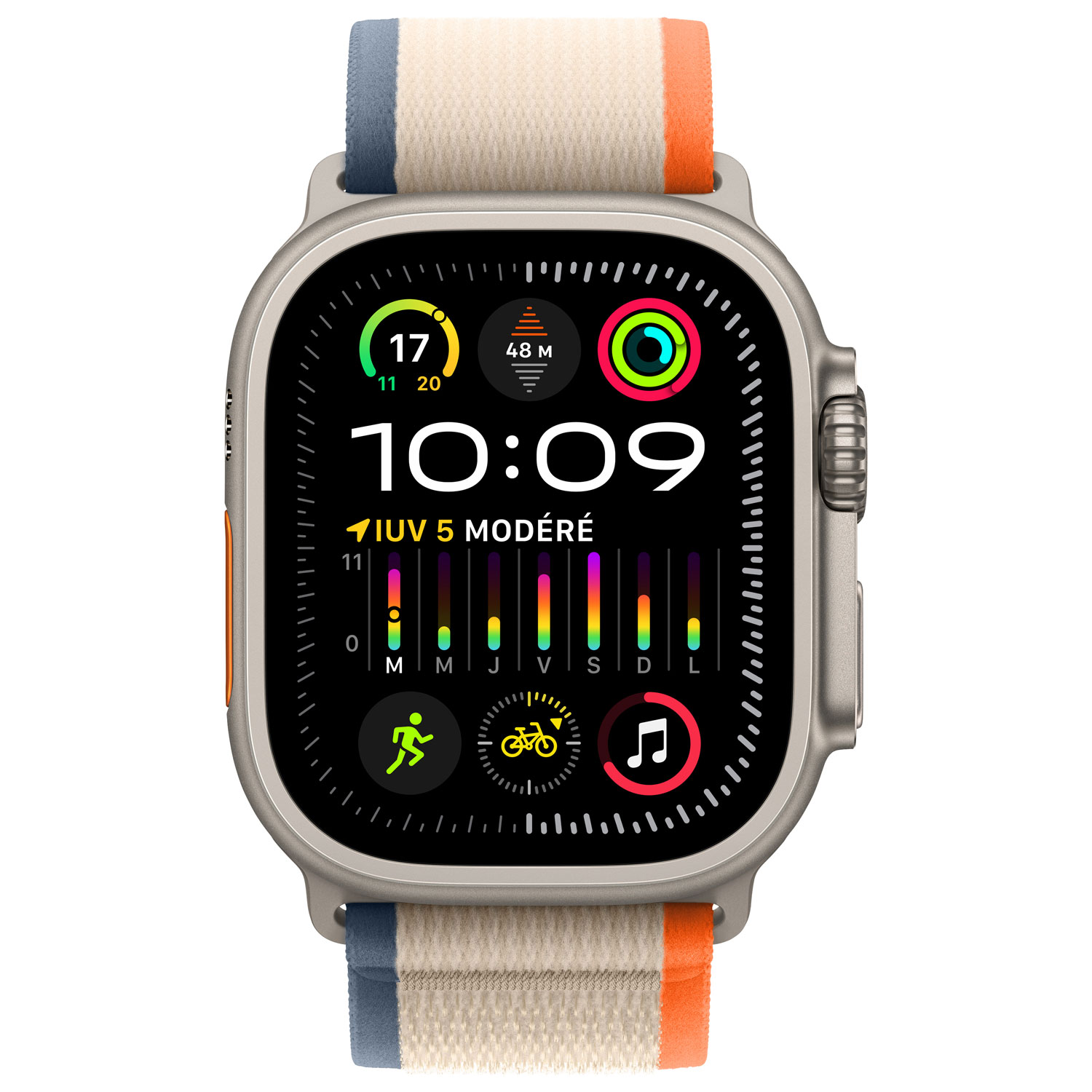 Virgin Plus Apple Watch Ultra 2 49mm Titanium Case w/Orange Beige Trail Loop - M/L - Monthly Financing