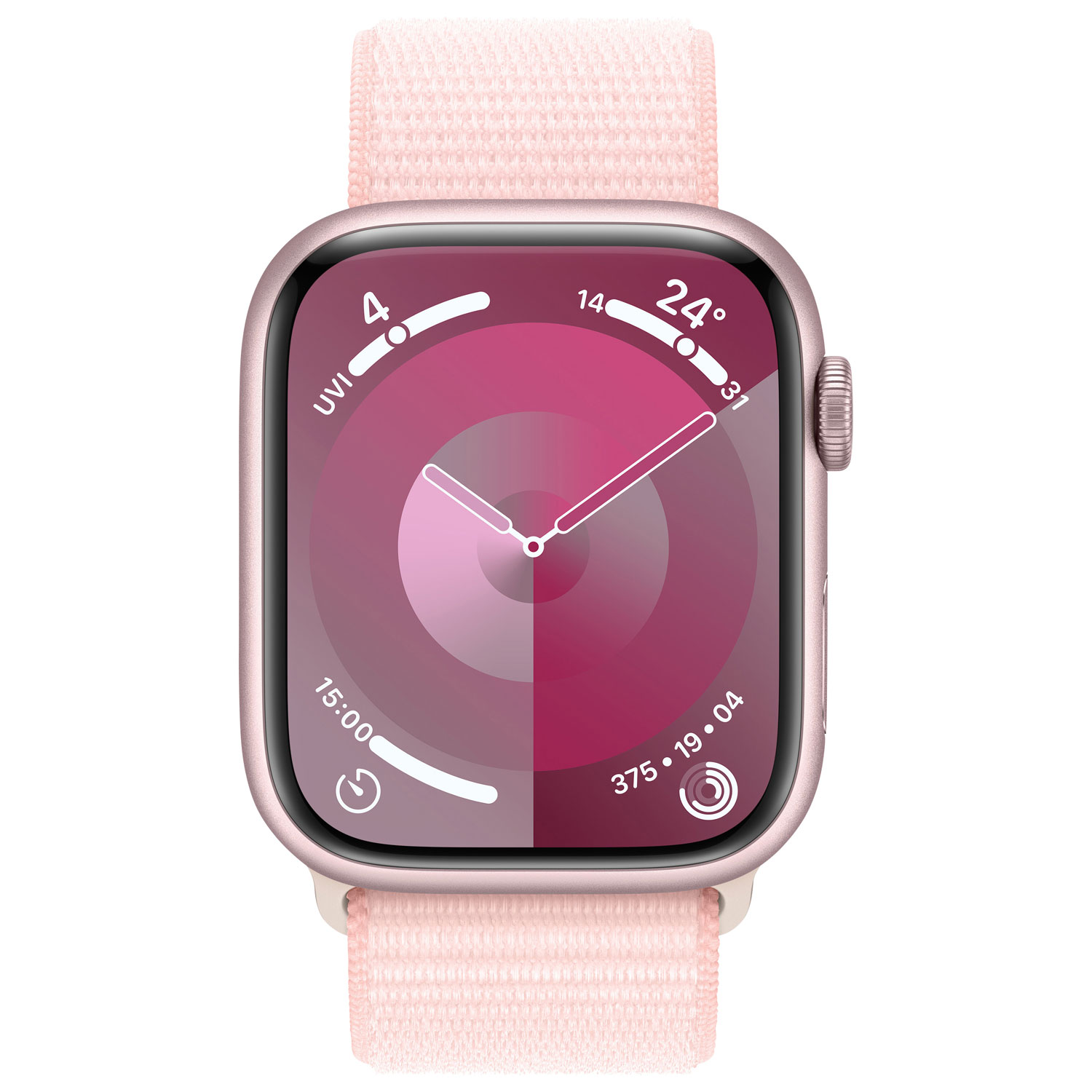 TELUS Apple Watch Series 9 45mm Pink Aluminum Case w/Light Pink Sport Loop - Monthly Financing