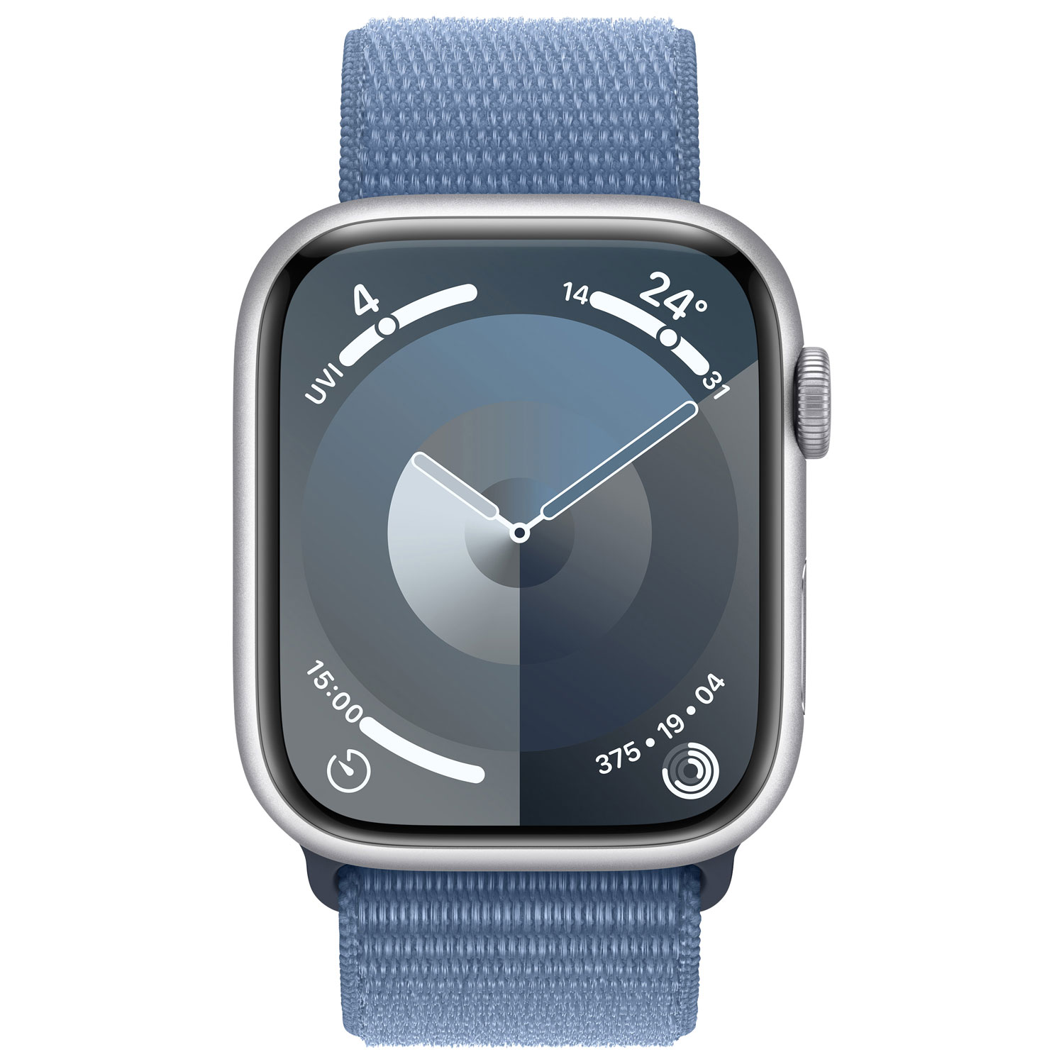 TELUS Apple Watch Series 9 45mm Silver Aluminum Case w/Winter Blue Sport Loop - Monthly Financing