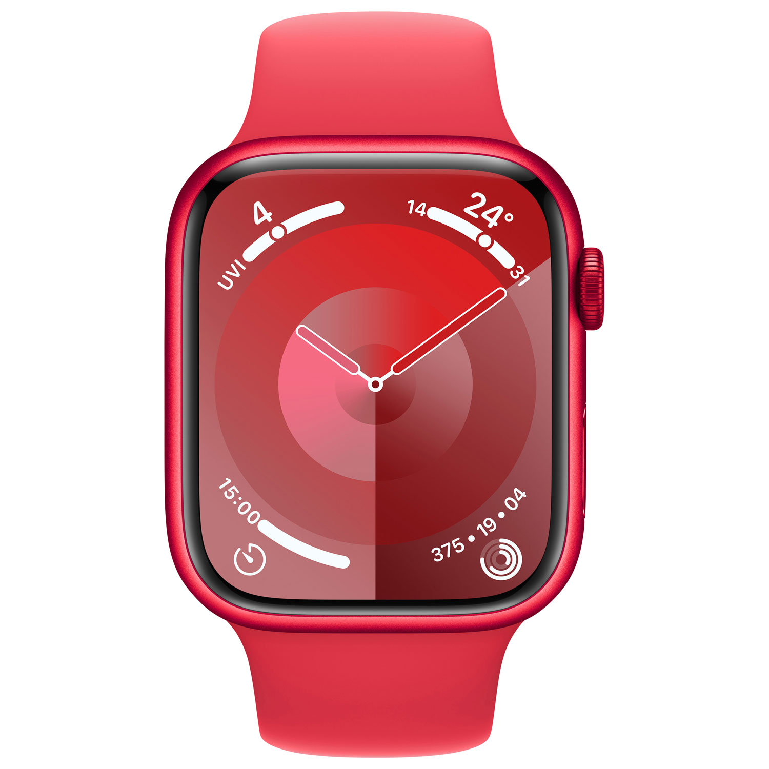 TELUS Apple Watch Series 9 45mm (PRODUCT)RED Aluminum Case w/ (PRODUCT)RED Sport Band - S/M - Monthly Financing