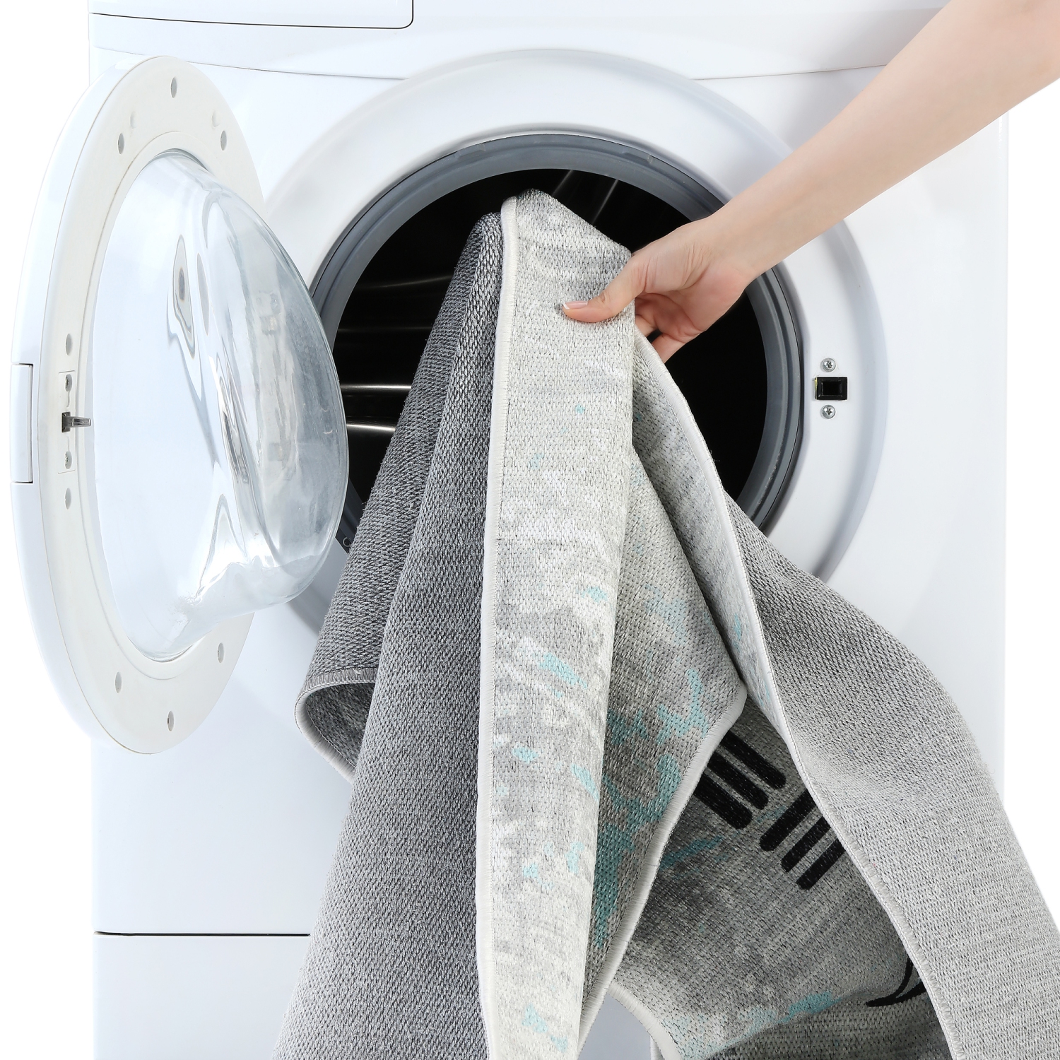 Tapis de cuisine lavable non Skid de SussexHome - Gris/Noir/Bleu - 20 x x59 po