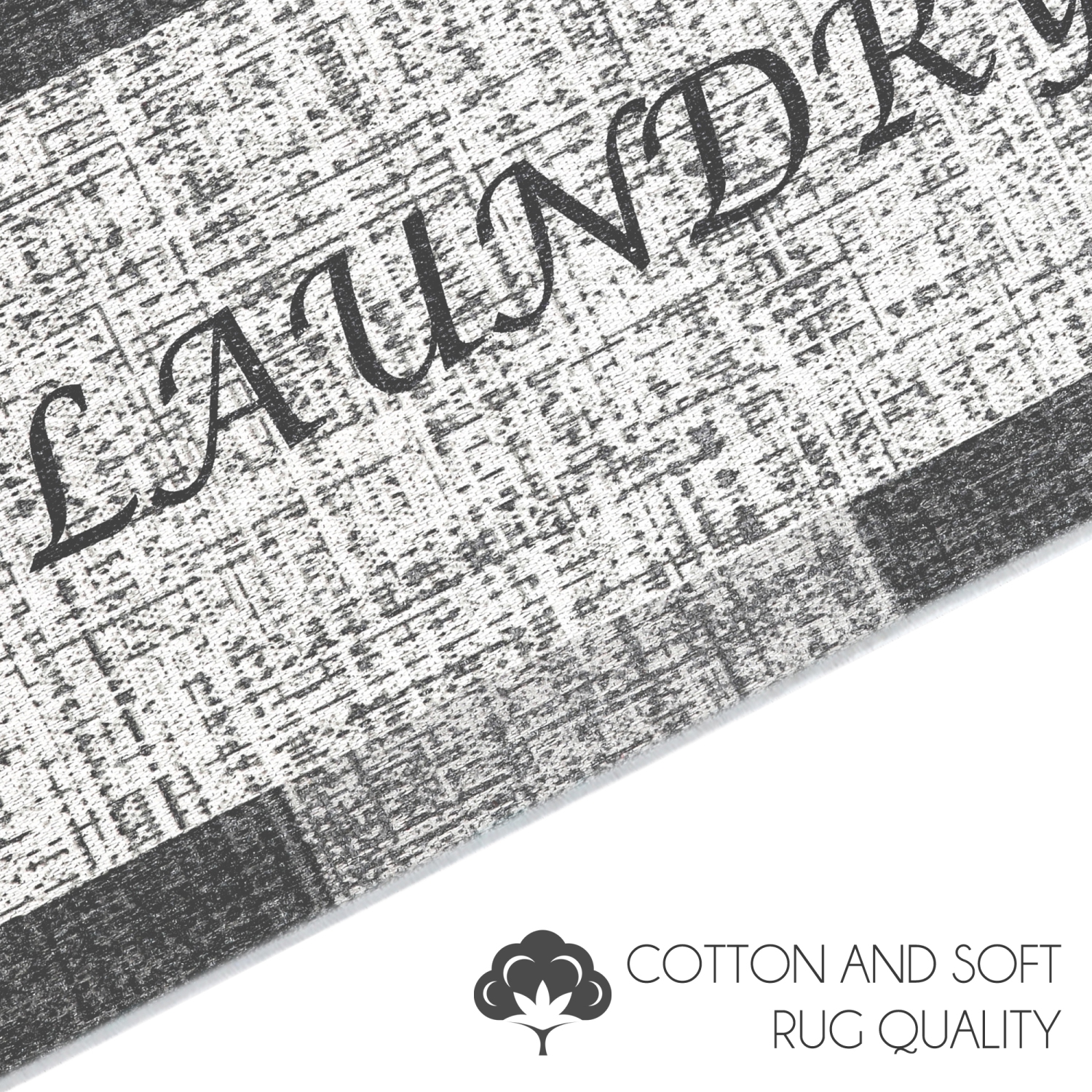 Tapis de corridor lavable non Skid de SussexHome - 20 x 59 po - Gris et blanc