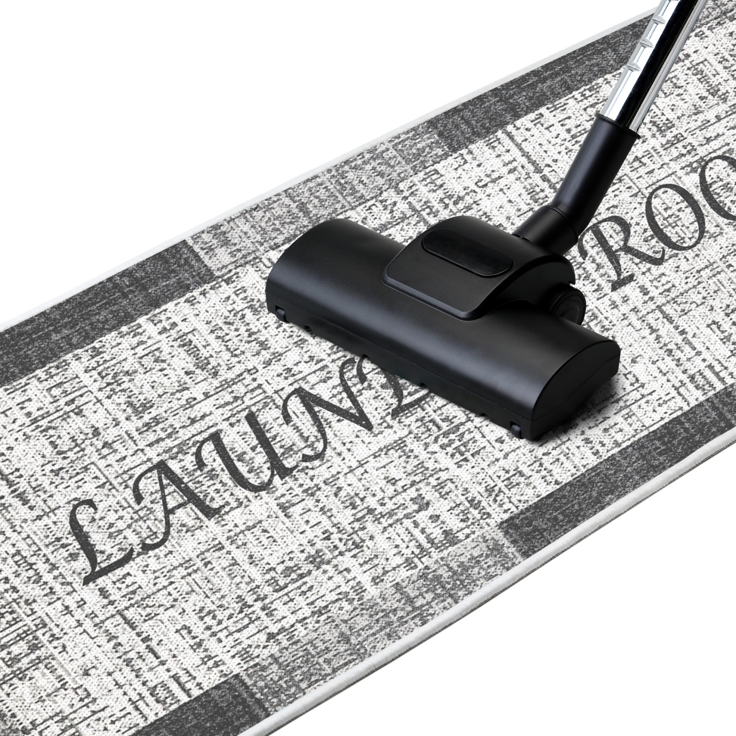 Tapis de corridor lavable non Skid de SussexHome - 20 x 59 po - Gris et blanc