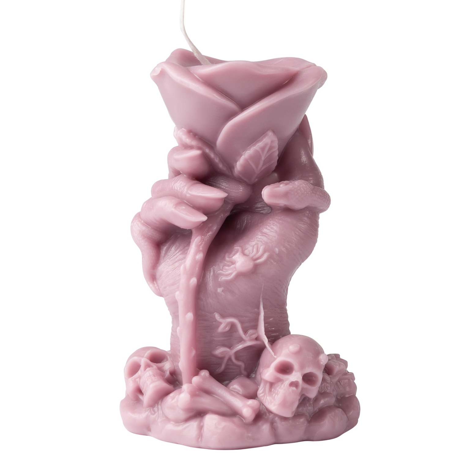 Skull Creative Equinox Flower Candle for Spooky Halloween Decoration