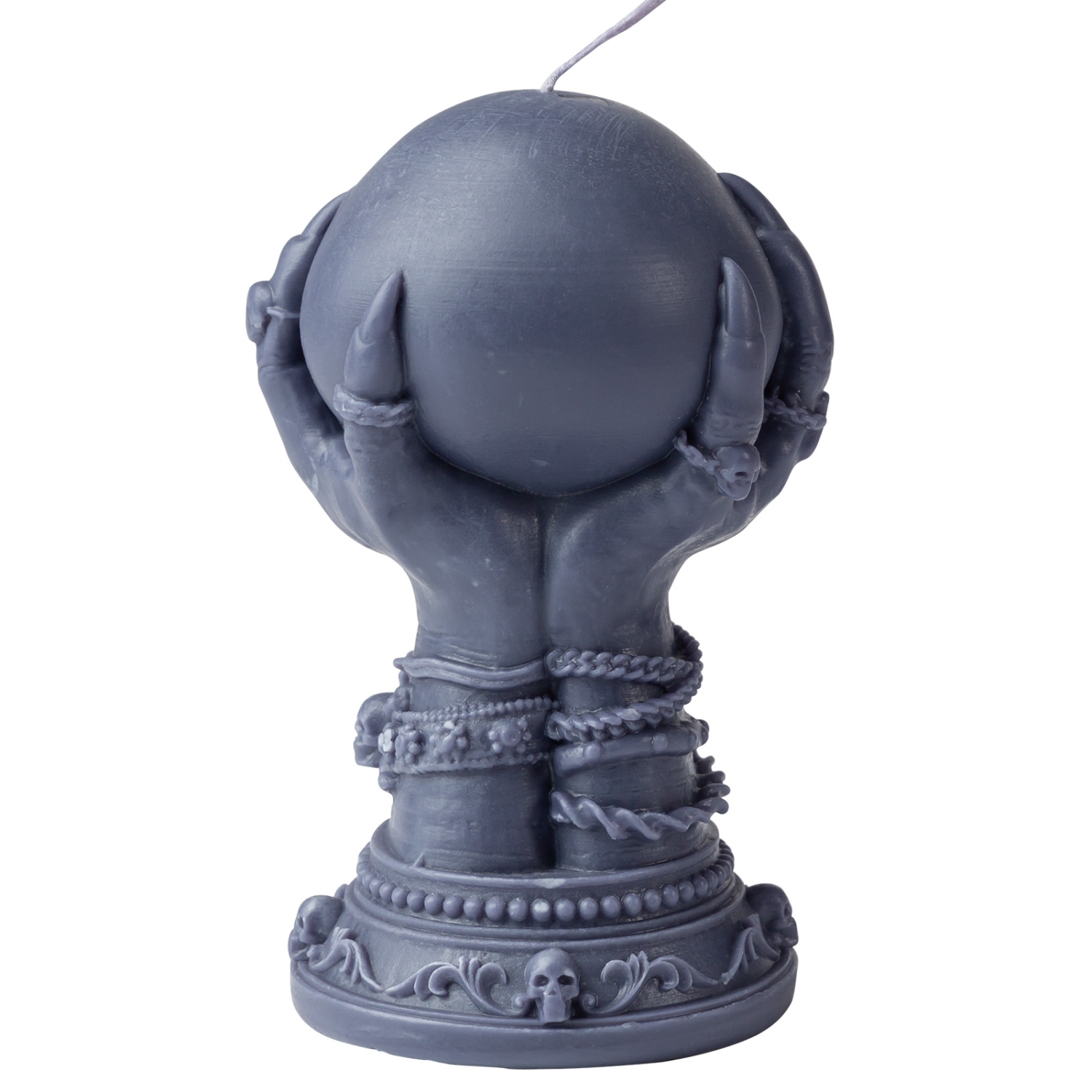 Skull Hand Holding Bead Creative Candle for Spooky Halloween Decoration