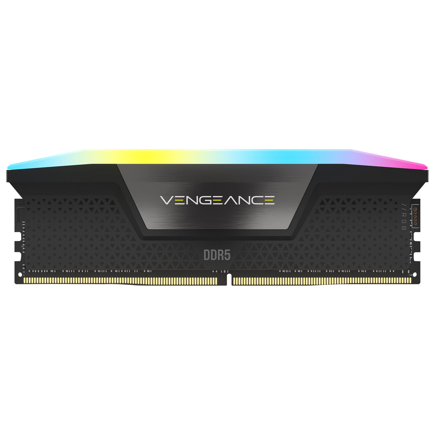 Mémoire DDR5 32 Go 6000 MHz Vengeance RGB de Corsair pour PC (CMH32GX5M2E6000C36) - Noir