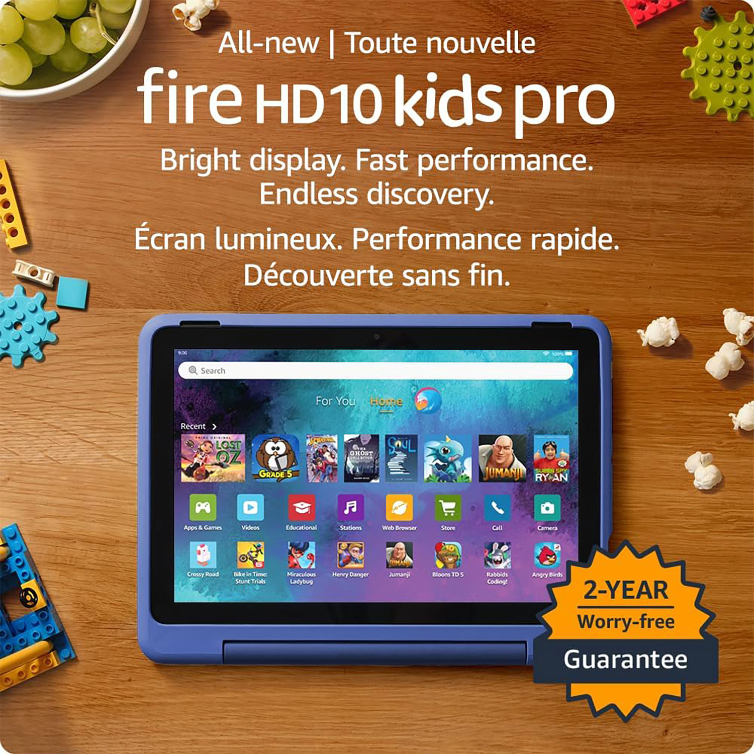Tablette 10,1 po 32 Go FireOS Fire HD 10 Kids Pro d'Amazon avec étui à l'épreuve des enfants - Nébuleuse