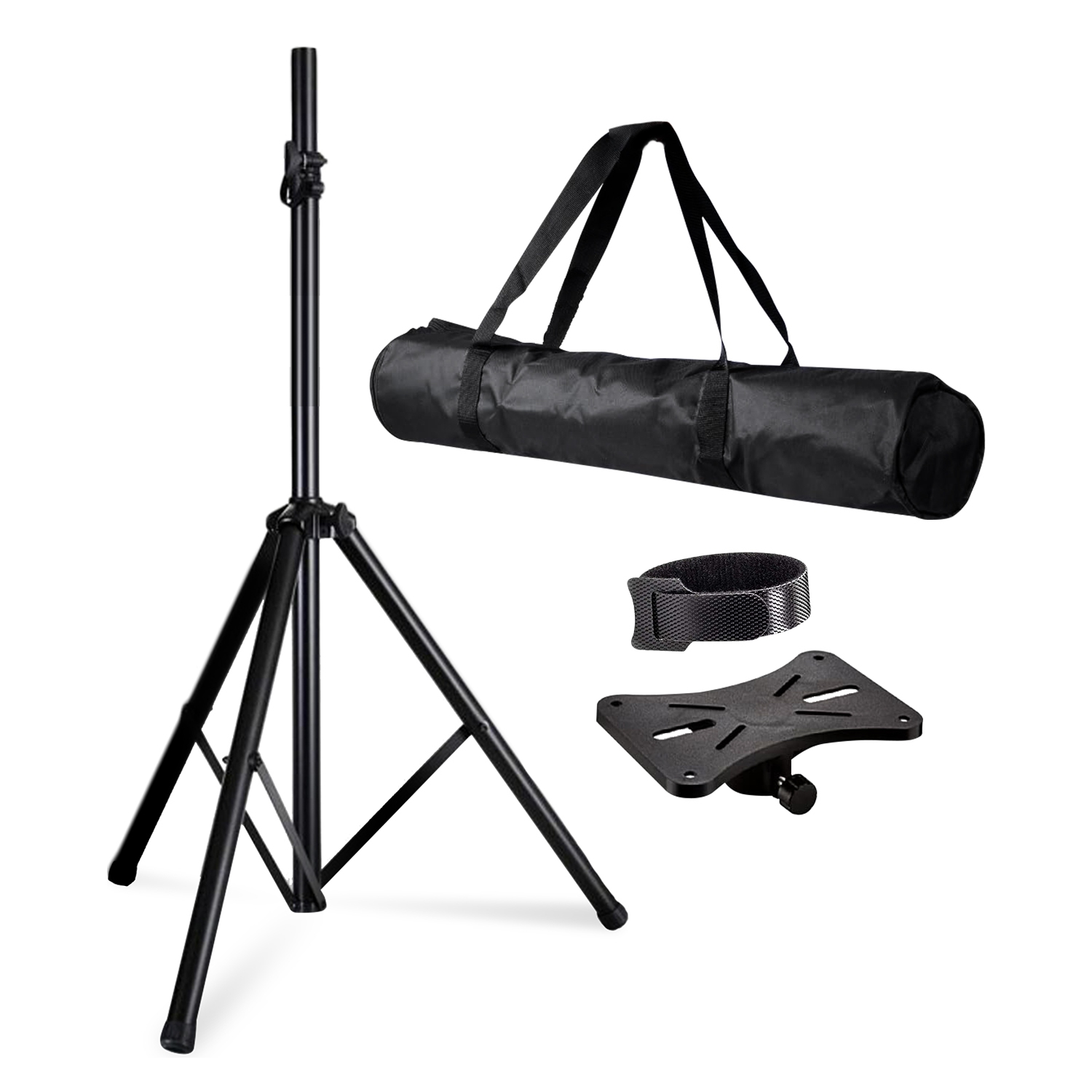 5 Core Speakers Stands 1 Piece Black Heavy Duty Height Adjustable Tripod PA Monitor Holder for Large Speakers DJ Stand Para Bocinas Includes Carry Bag -SS HD 1PK BLK BAG