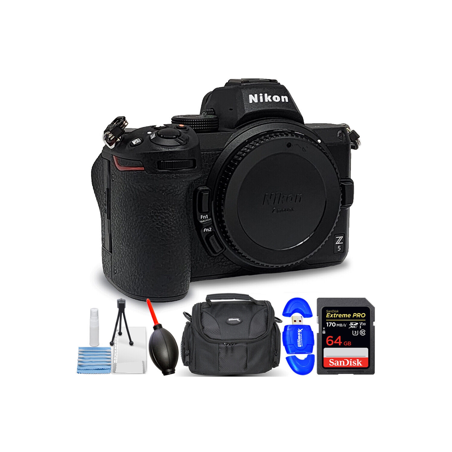 Nikon Z 5 Mirrorless Digital Camera 1649 + 64GB + Gadget Bag Bundle