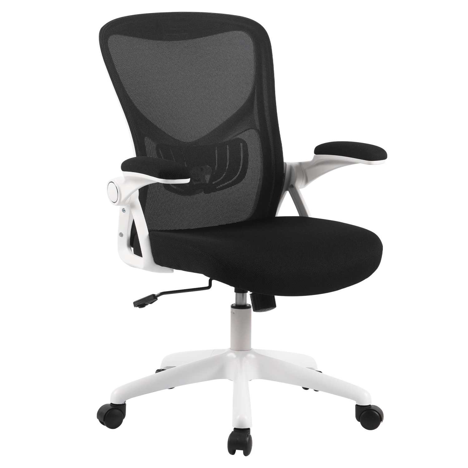 Ergonomic Office Chair with Flip-up Arms, Desk Chair Task Chair with Adjustable Height Lumbar Support and 250LB Load Capacity