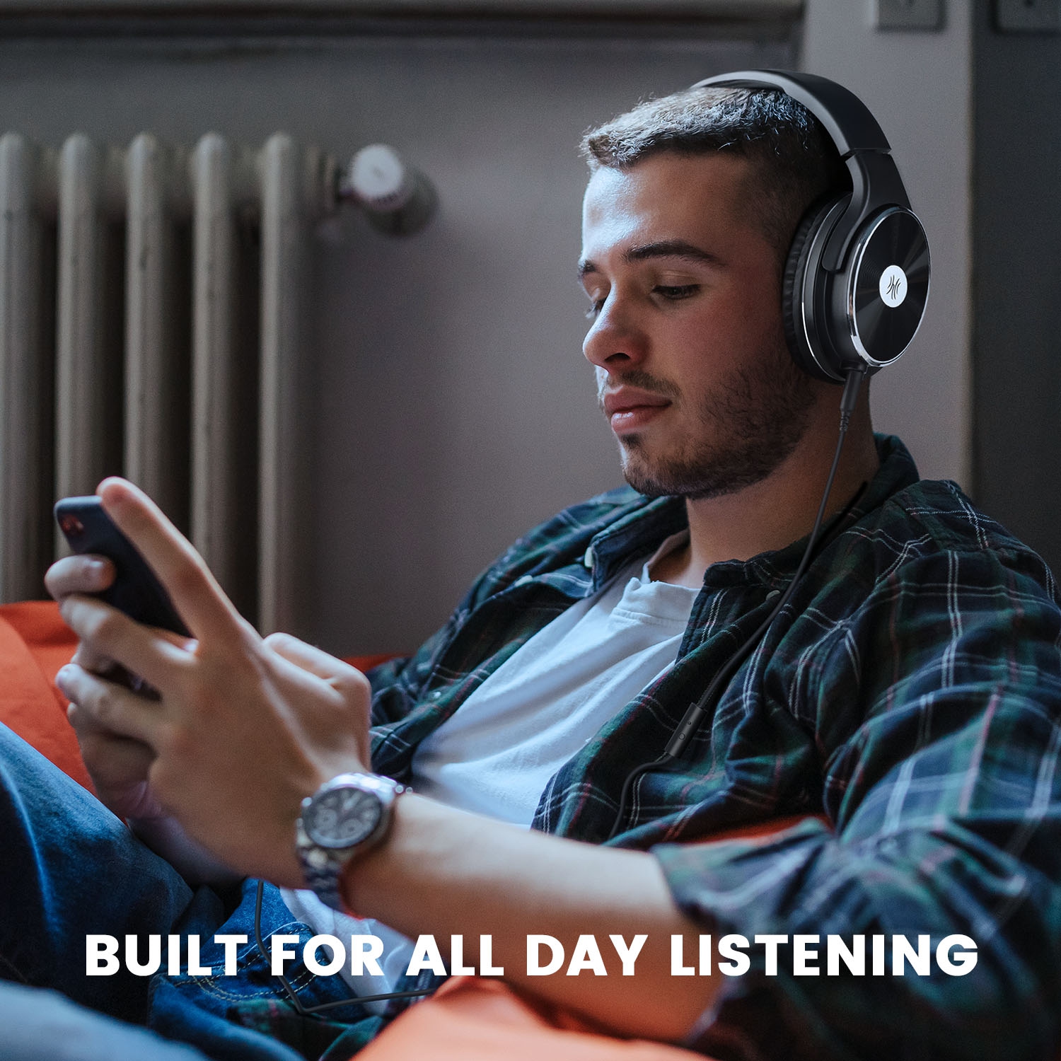 Casque d'écoute Hi-Fi avec fil de OneOdio avec haut-parleurs 50&nbsp;mm-haute résolution-Noir