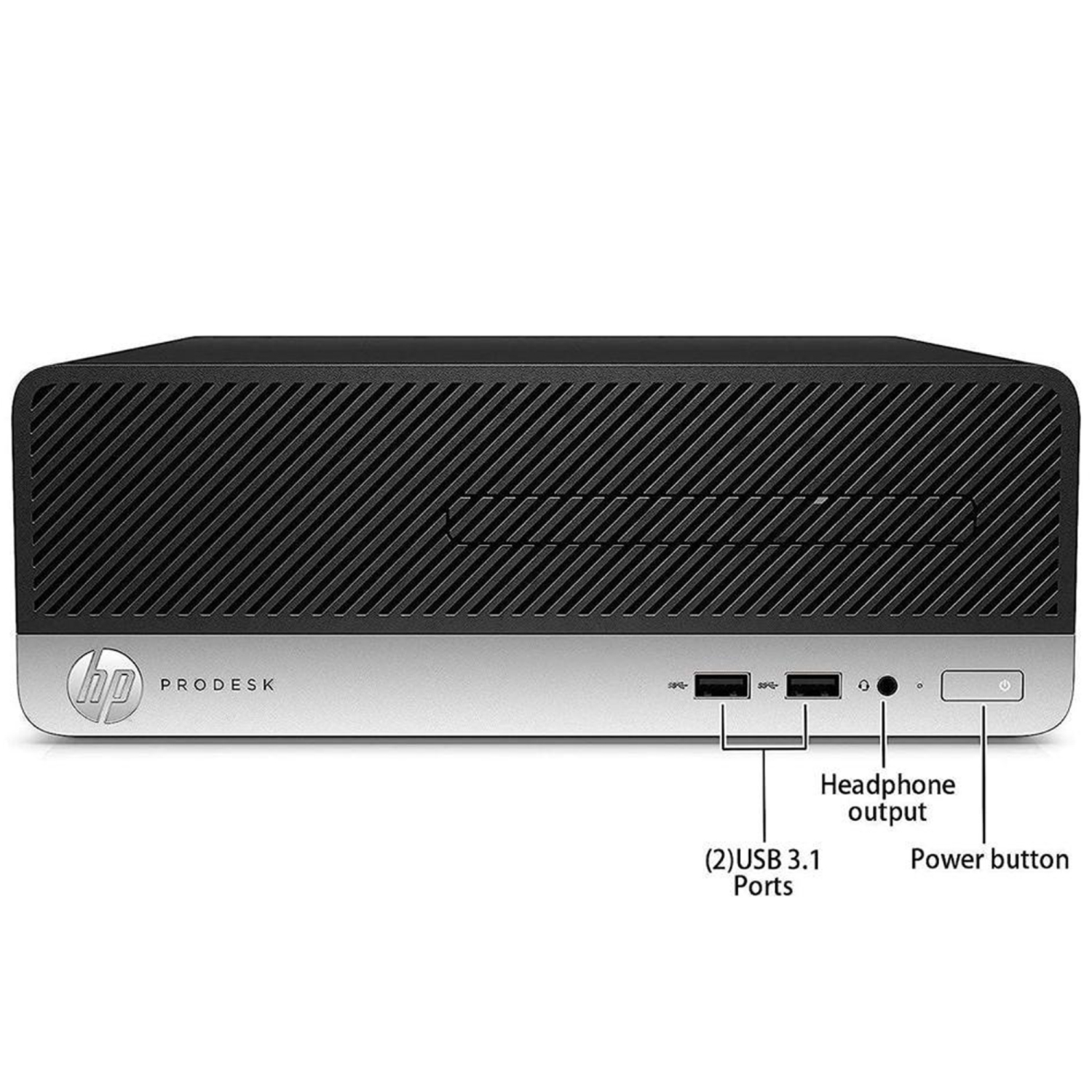 Refurbished - Desktop PC HP ProDesk 400 G5 SFF Business Computer, New 22 inch FHD Monitor (Core i3-8100 8th GEN/ 32GB RAM/ 512GB SSD/ Windows 11 Pro)