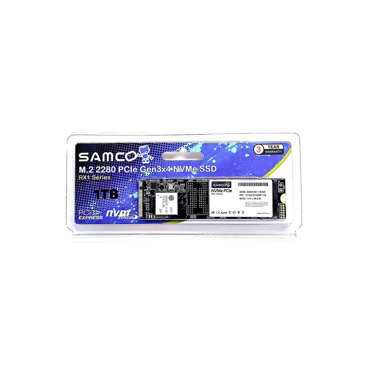 SAMCO 1TB RX1 M.2 NVMe PCIe 3 SSD