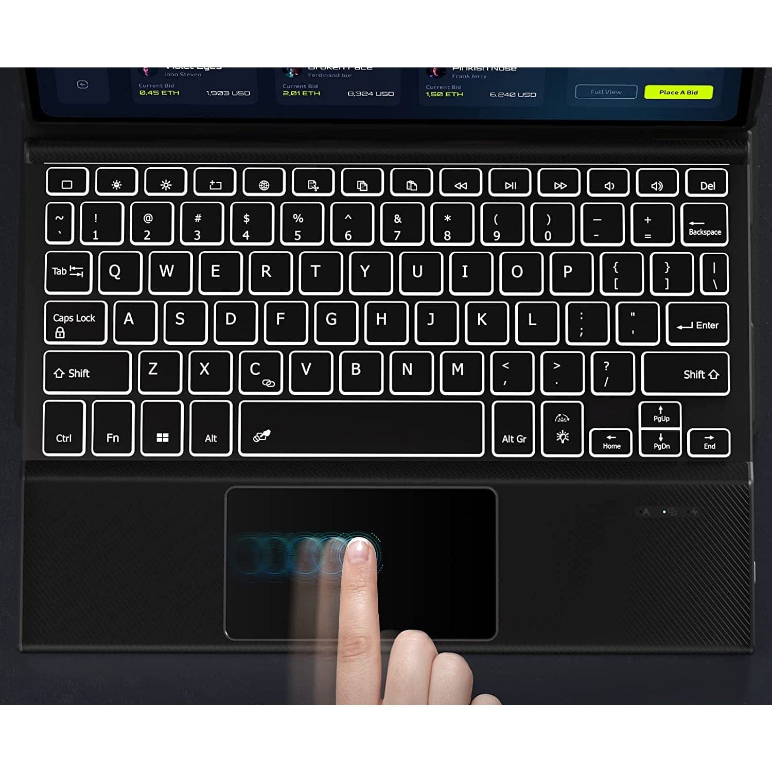 SaharaCase - Keyboard Case with TrackPad for Samsung Galaxy Tab S10 Ultra and Tab S9 Ultra - Black