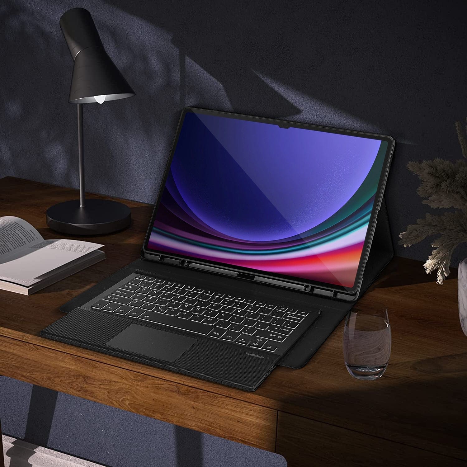 SaharaCase - Keyboard Case with TrackPad for Samsung Galaxy Tab S10 Ultra and Tab S9 Ultra - Black