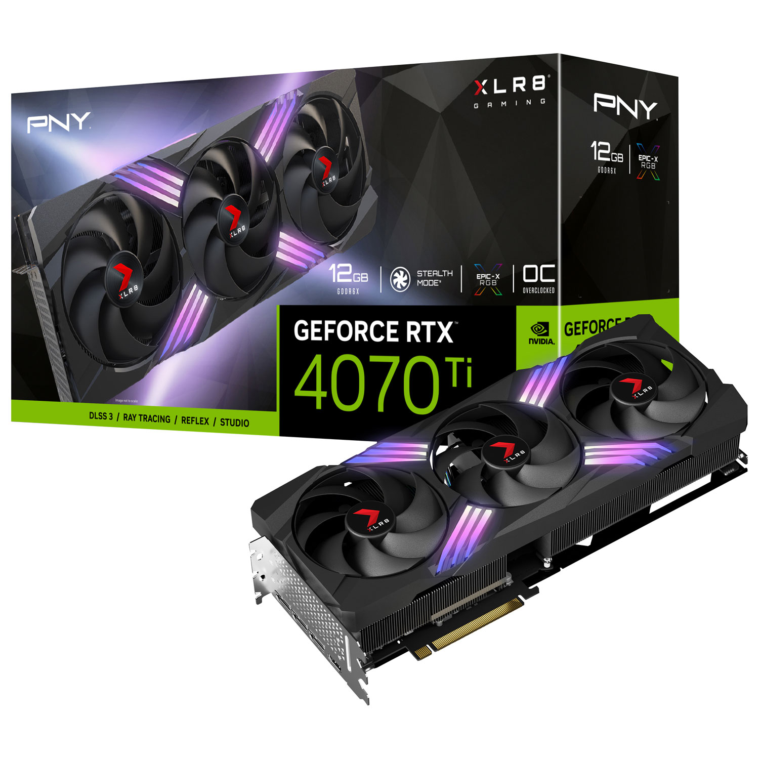 PNY GeForce RTX 4070 Ti 12GB RGB OC GDDR6X Video Card