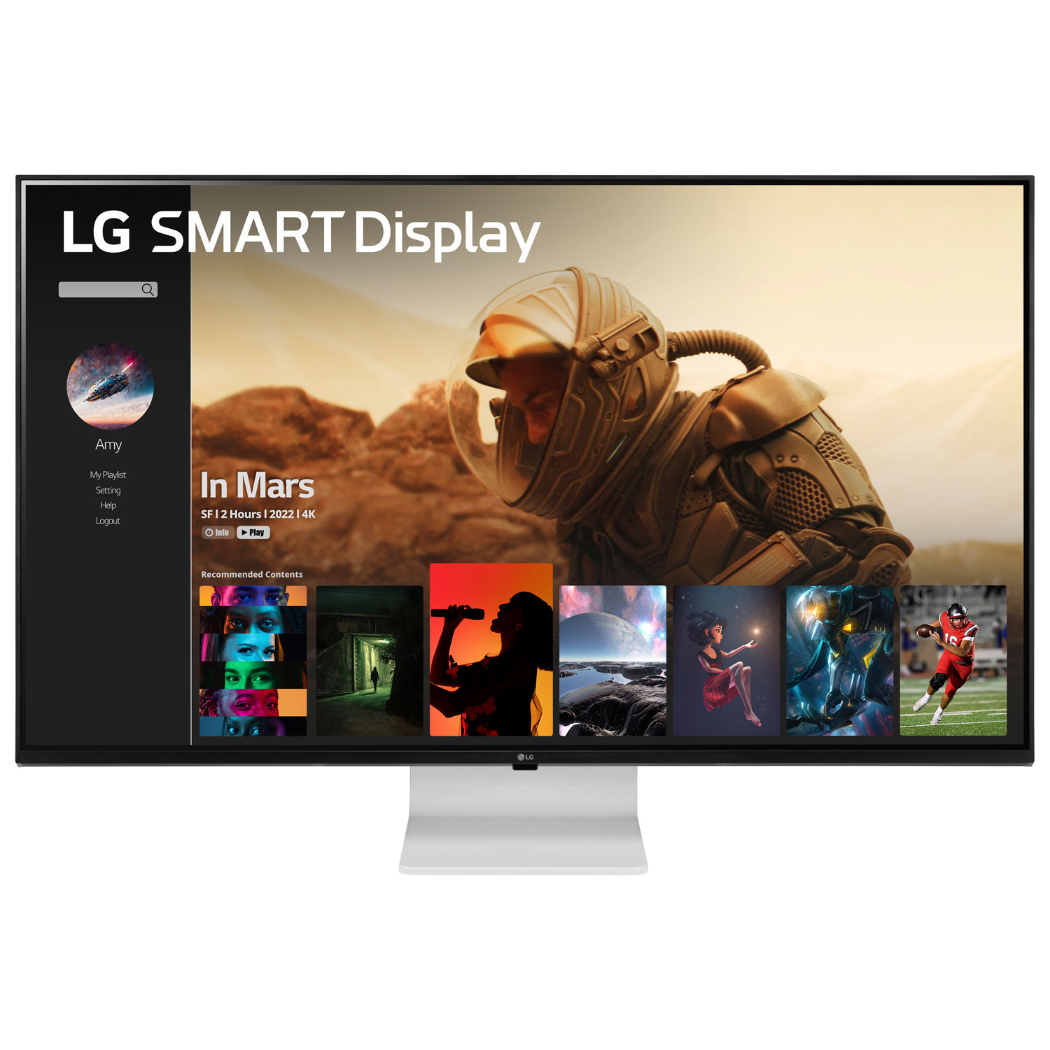LG Smart Monitor 43" 4K UHD 60Hz 5 ms IPS LCD Monitor (43SQ700S) - White