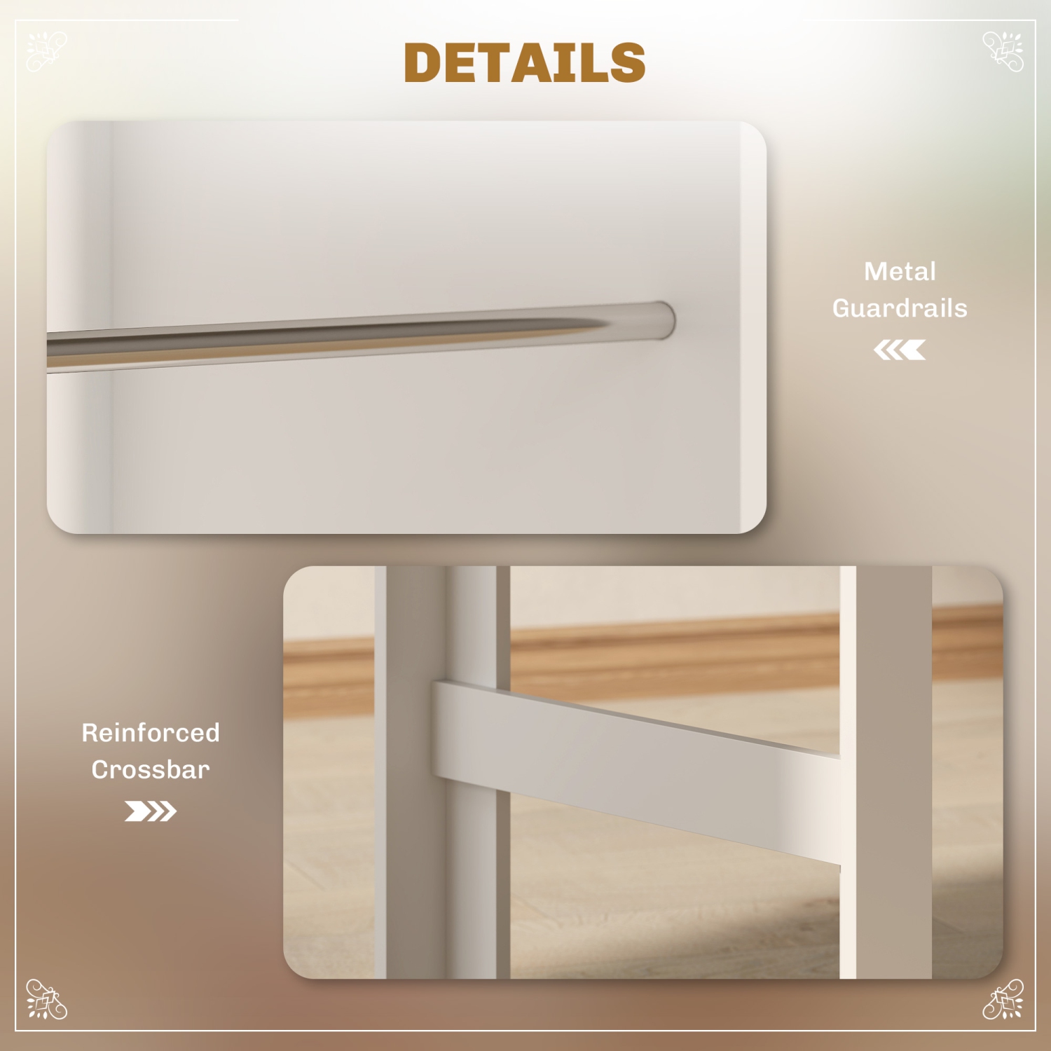 HOMCOM Modern Bar Table, Bar Height Dining Table with 3 Storage Shelves for Kitchen, Dining Room, Living Room, White