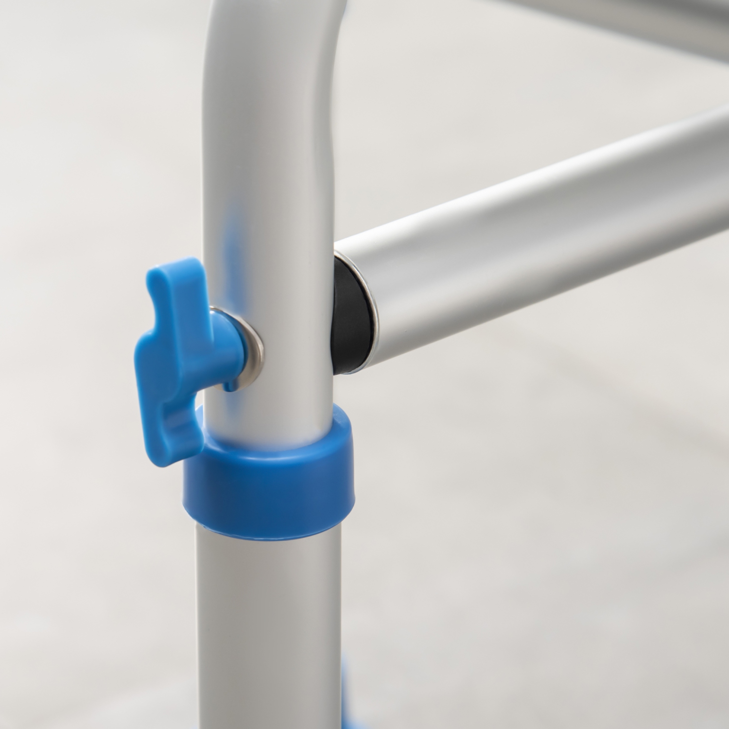 HOMCOM Height Adjustable Shower Chair, 16.7"W Aluminum Shower Stool for Inside Shower with Suction Cup Feet, EVA Padded Bath Seat for Senior,