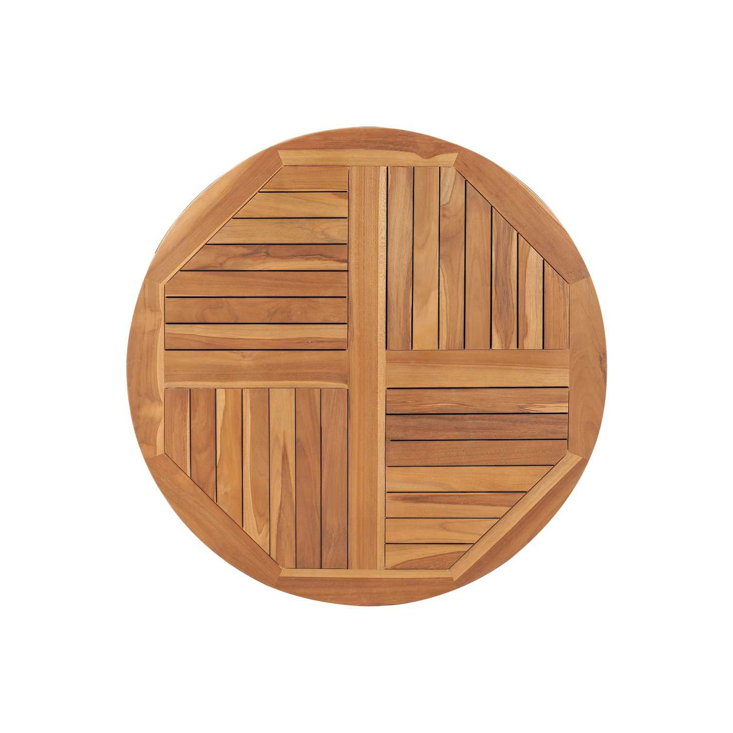 Surface de table ronde en teck massif 2,5&nbsp;cm 90&nbsp;cm de vidaXL