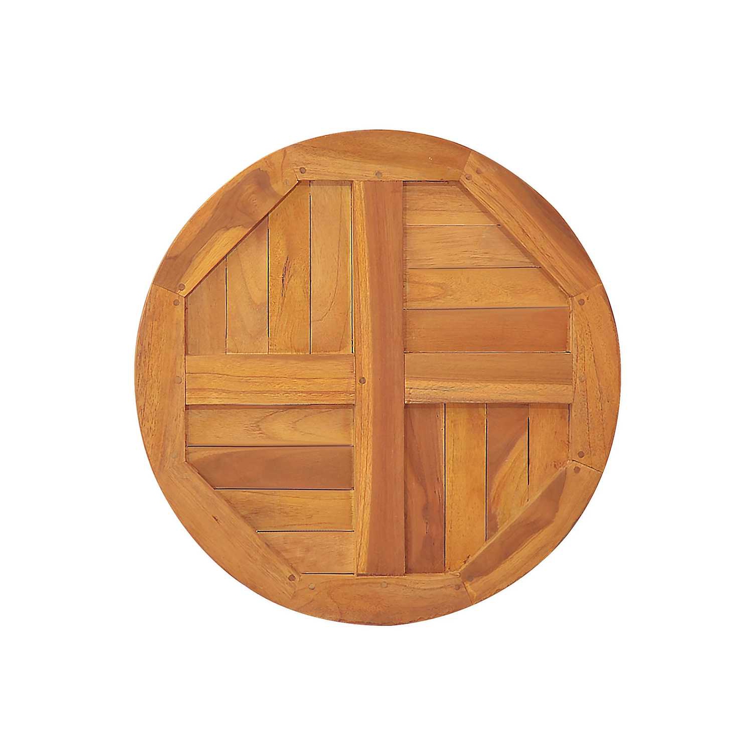 Surface de table ronde en teck massif 2,5&nbsp;cm 90&nbsp;cm de vidaXL