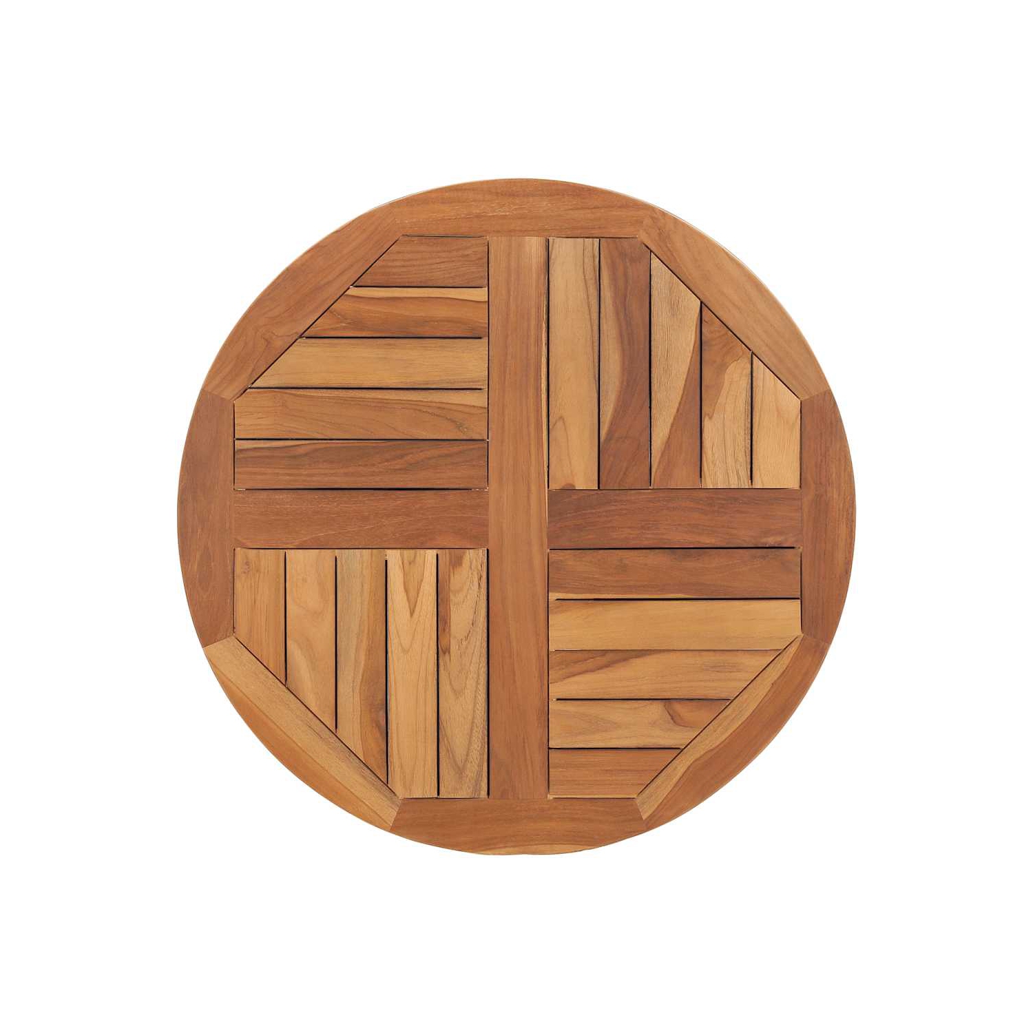 Surface de table ronde en teck massif 2,5&nbsp;cm 70&nbsp;cm de vidaXL