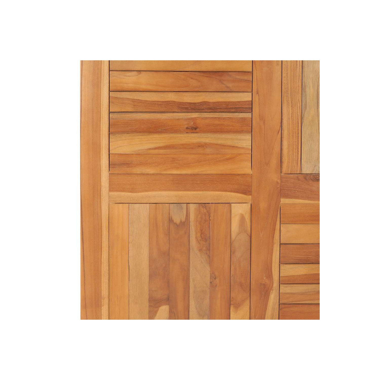 Surface de table en teck massif carrée de 90x90x2,5&nbsp;cm